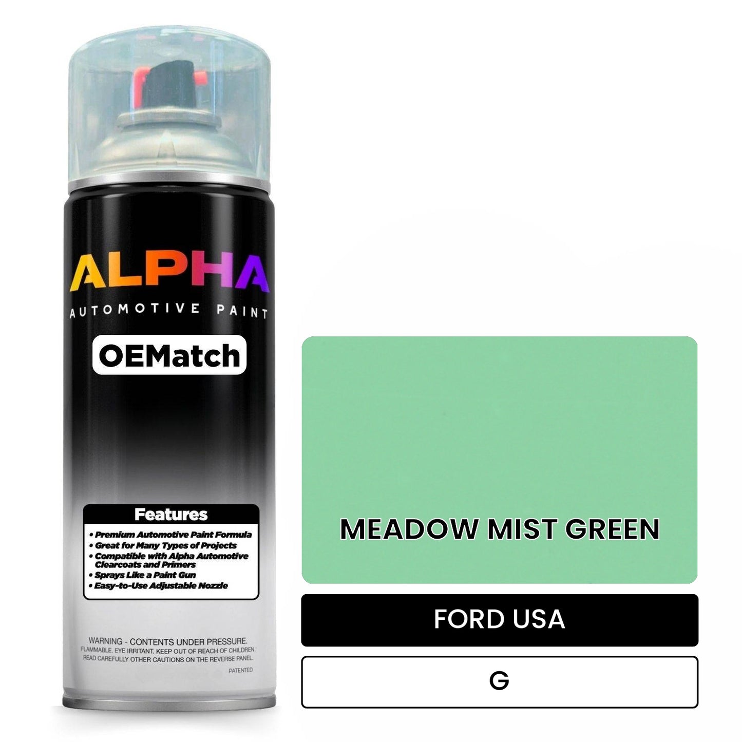 FORD USA MEADOW MIST GREEN G OEMatch Spraycan
