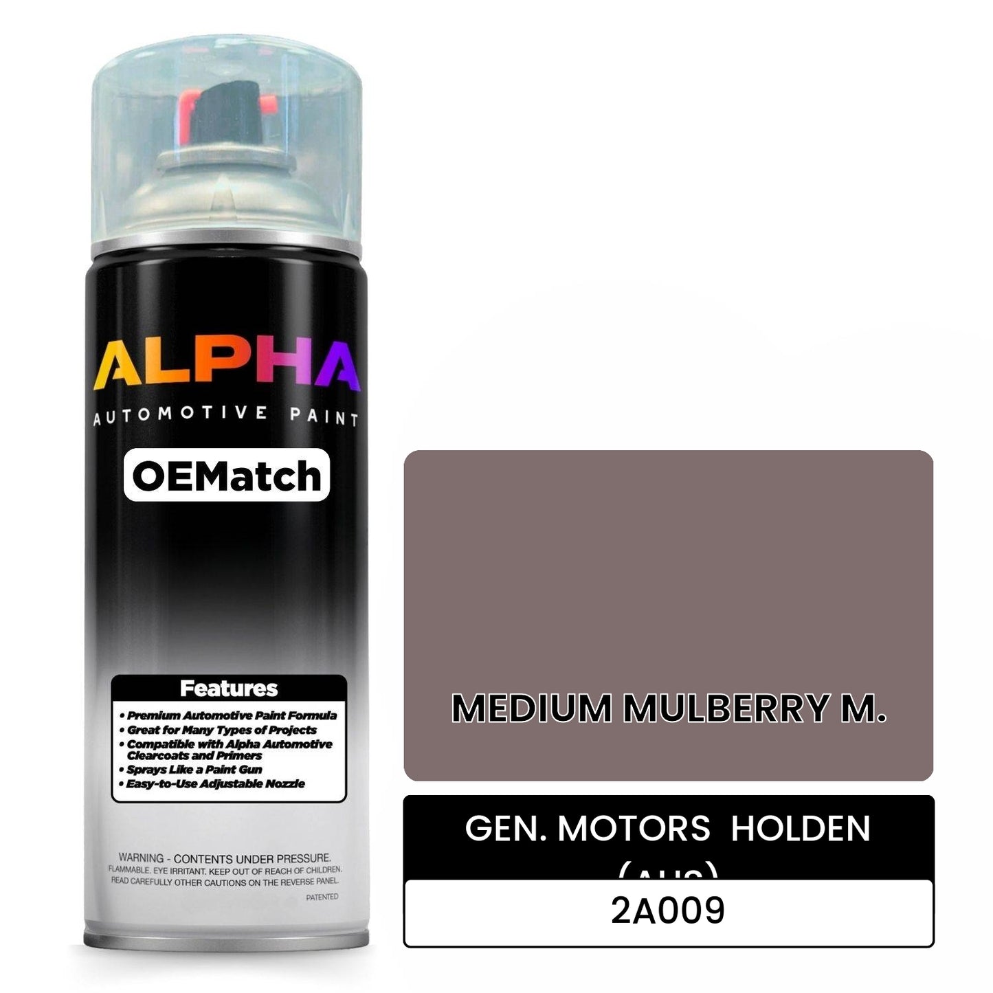 GEN. MOTORS HOLDEN (AUS) MEDIUM MULBERRY M. 2A009 OEMatch Spraycan