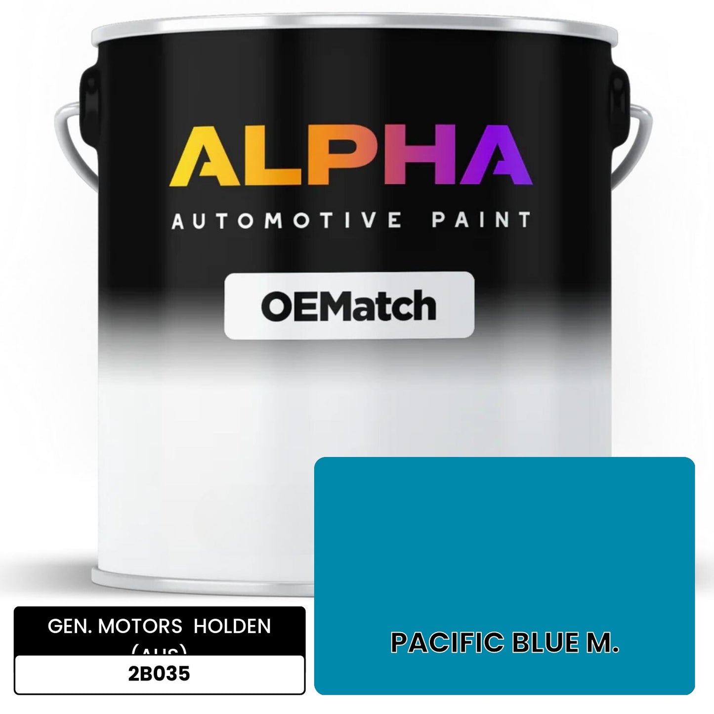 GEN. MOTORS HOLDEN (AUS) PACIFIC BLUE M. 2B035 OEMatch Basecoat