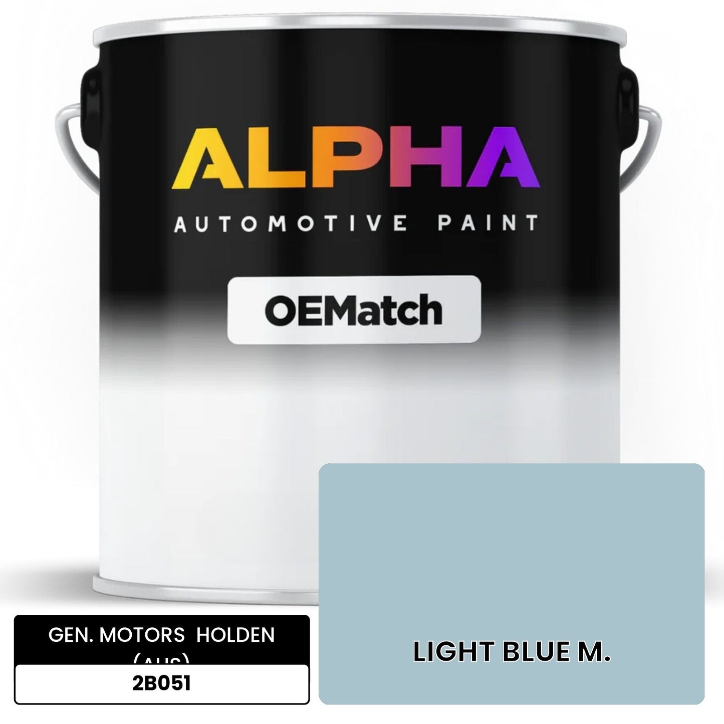 GEN. MOTORS HOLDEN (AUS) LIGHT BLUE M. 2B051 OEMatch Basecoat