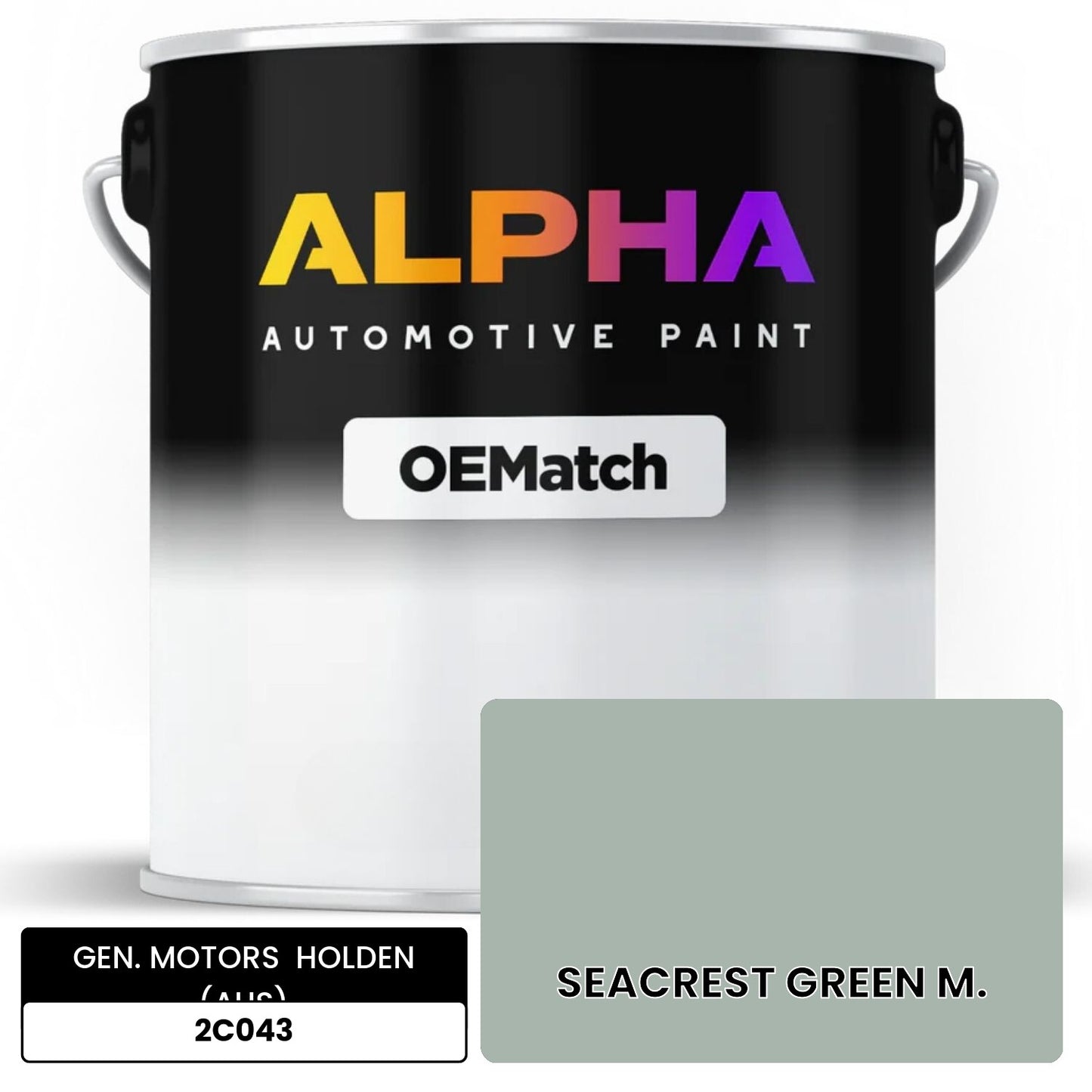 GEN. MOTORS HOLDEN (AUS) SEACREST GREEN M. 2C043 OEMatch Basecoat