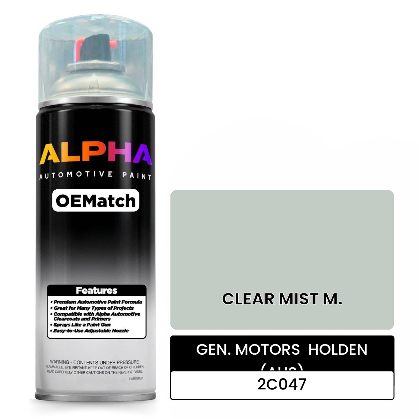 GEN. MOTORS HOLDEN (AUS) CLEAR MIST M. 2C047 OEMatch Spraycan