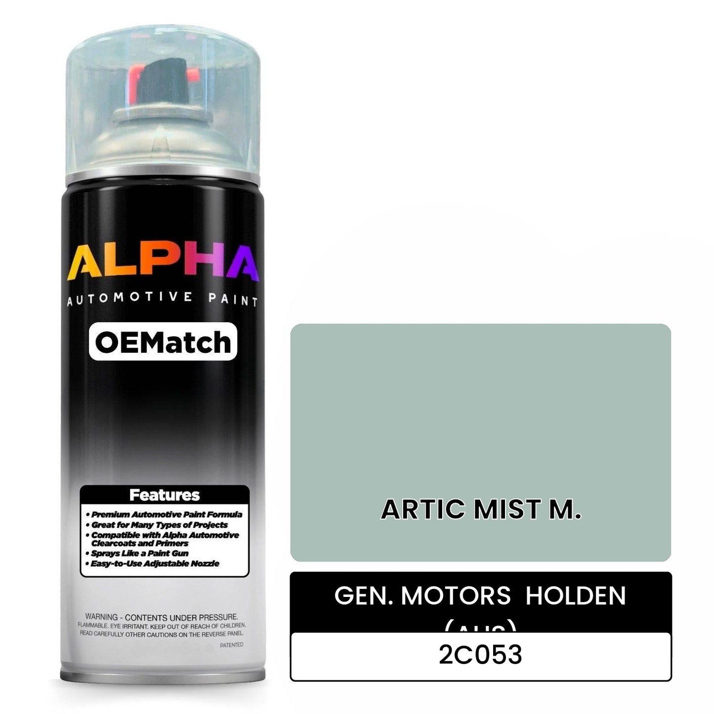 GEN. MOTORS HOLDEN (AUS) ARTIC MIST M. 2C053 OEMatch Spraycan