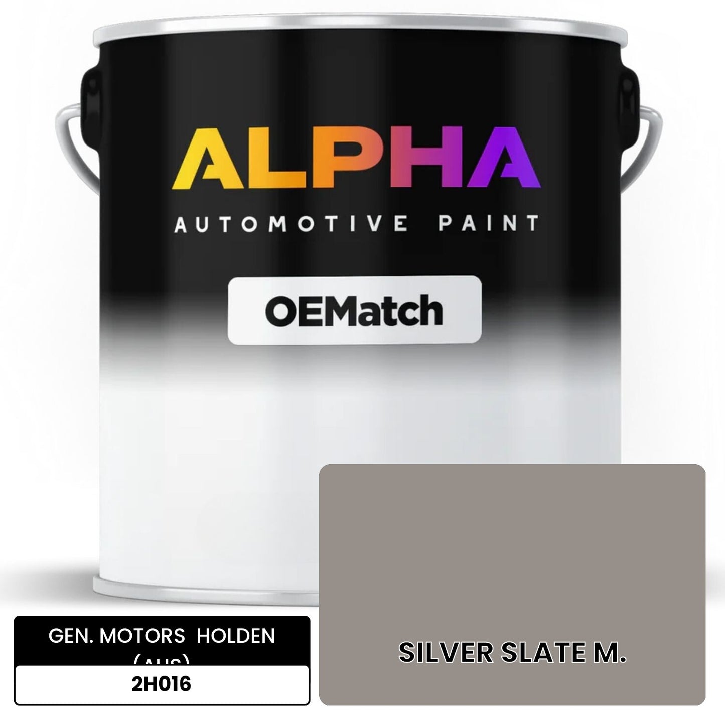 GEN. MOTORS HOLDEN (AUS) SILVER SLATE M. 2H016 OEMatch Basecoat