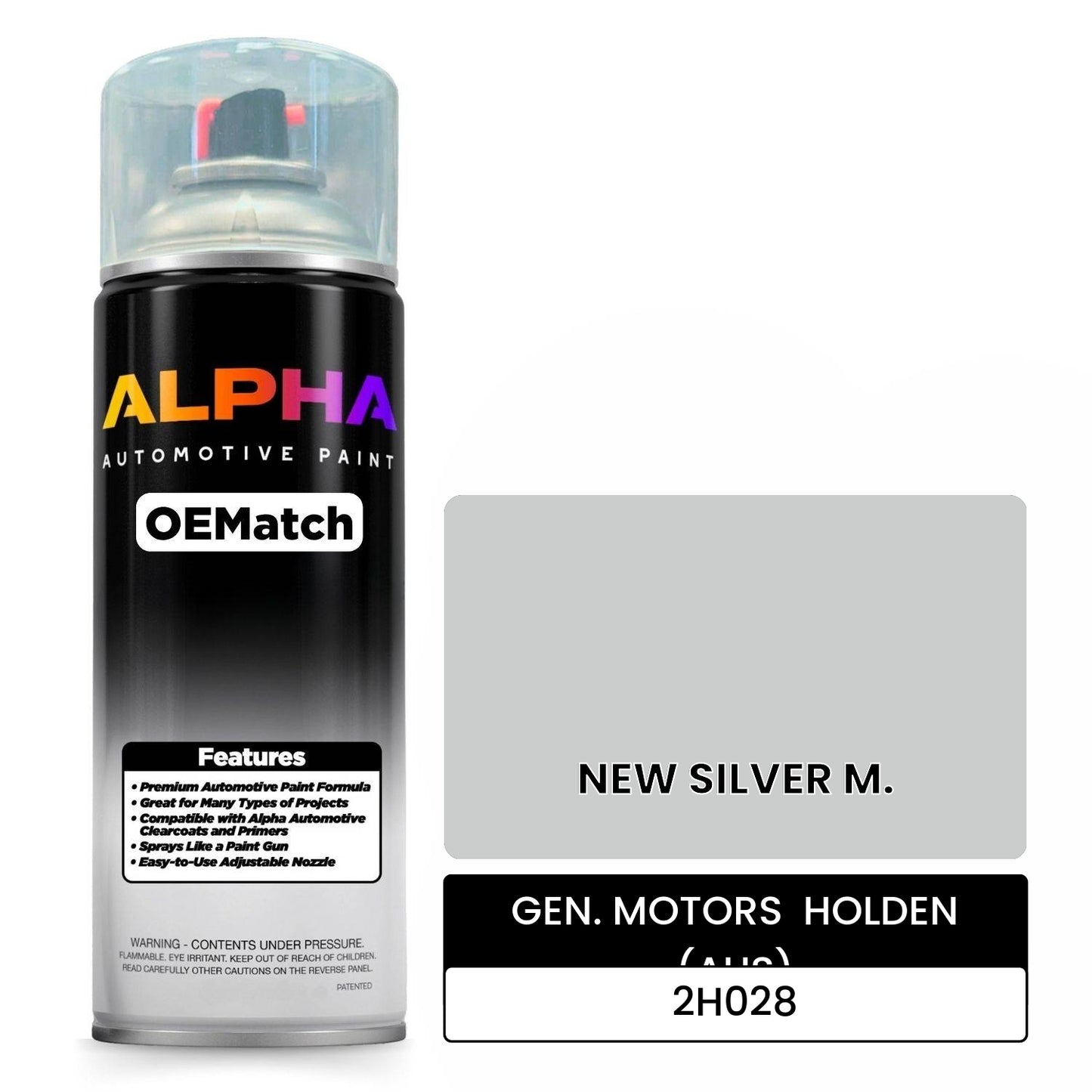 GEN. MOTORS HOLDEN (AUS) NEW SILVER M. 2H028 OEMatch Spraycan