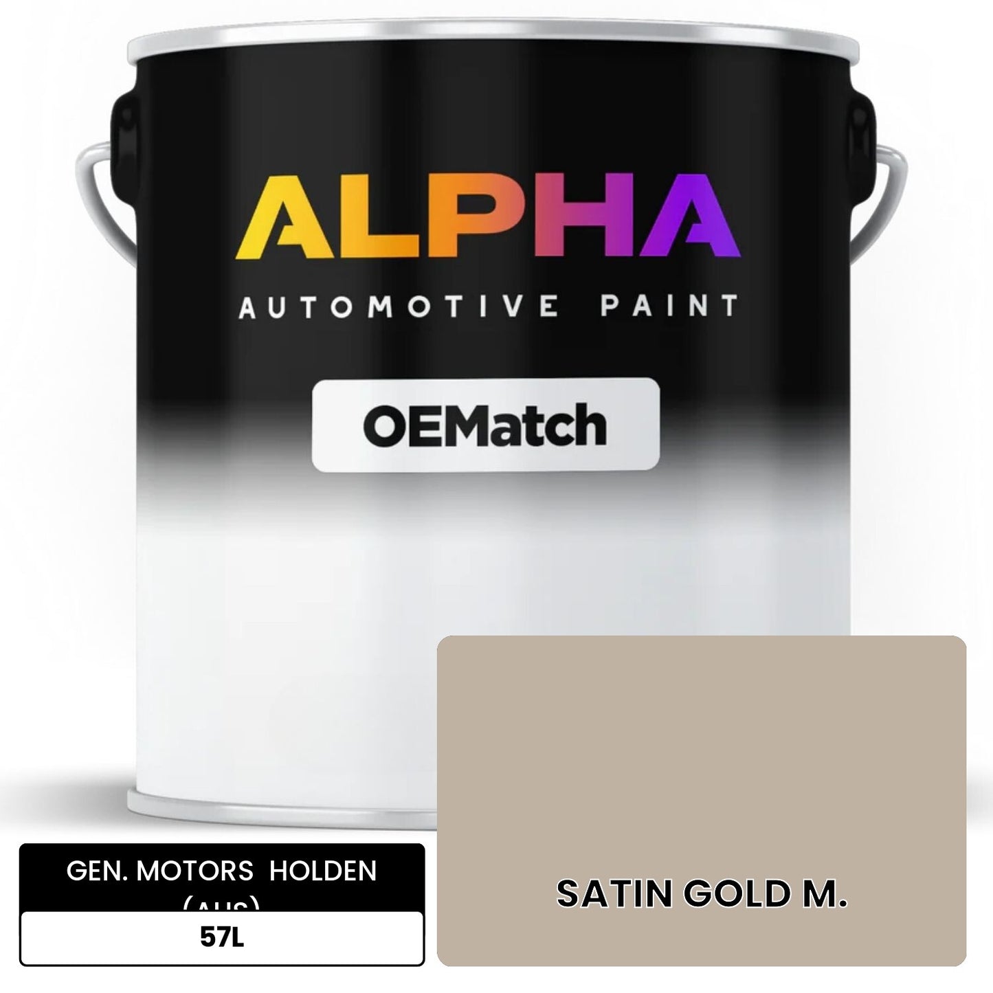 GEN. MOTORS HOLDEN (AUS) SATIN GOLD M. 57L OEMatch Basecoat