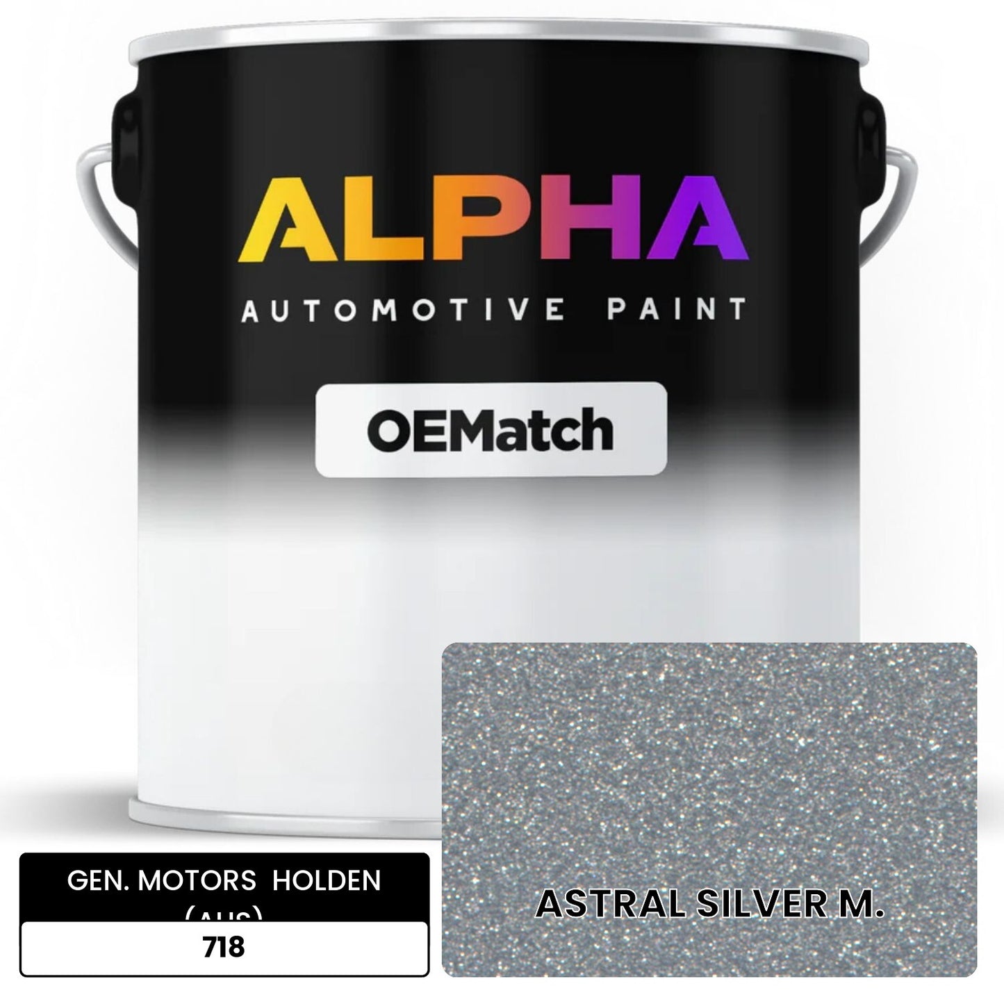 GEN. MOTORS HOLDEN (AUS) ASTRAL SILVER M. 718 OEMatch Basecoat