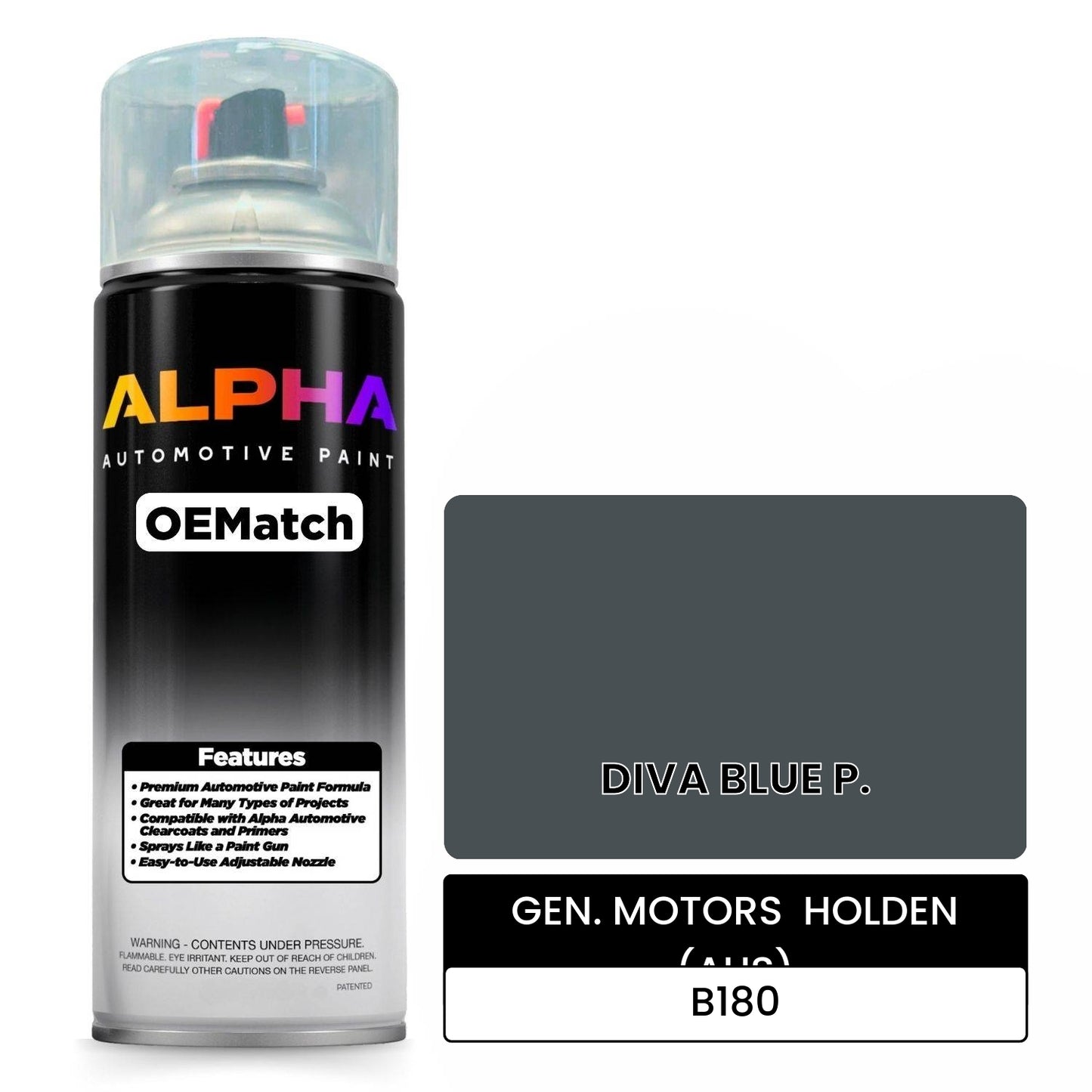 GEN. MOTORS HOLDEN (AUS) DIVA BLUE P. B180 OEMatch Spraycan