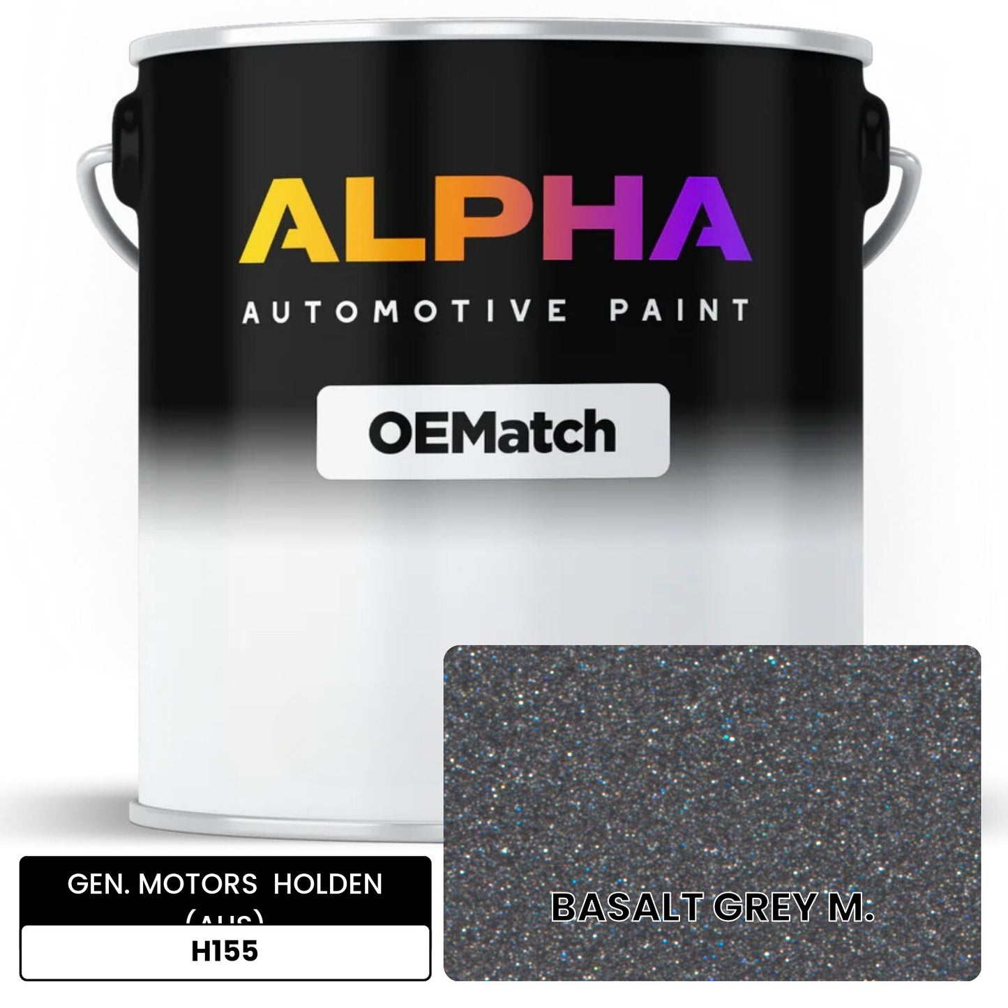GEN. MOTORS HOLDEN (AUS) BASALT GREY M. H155 OEMatch Basecoat