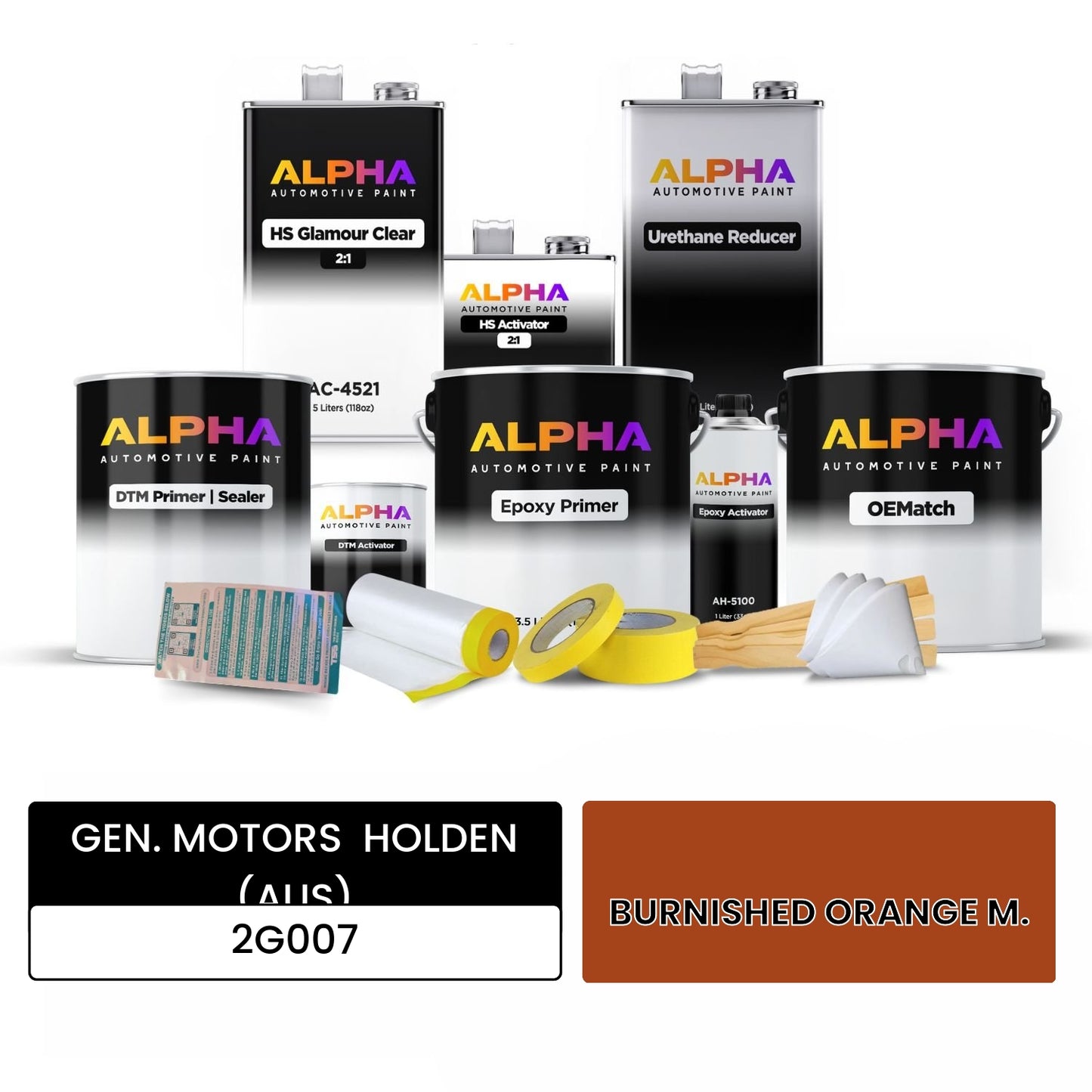 GEN. MOTORS HOLDEN (AUS) BURNISHED ORANGE M. 2G007 OEMatch Vehicle Paint Kit