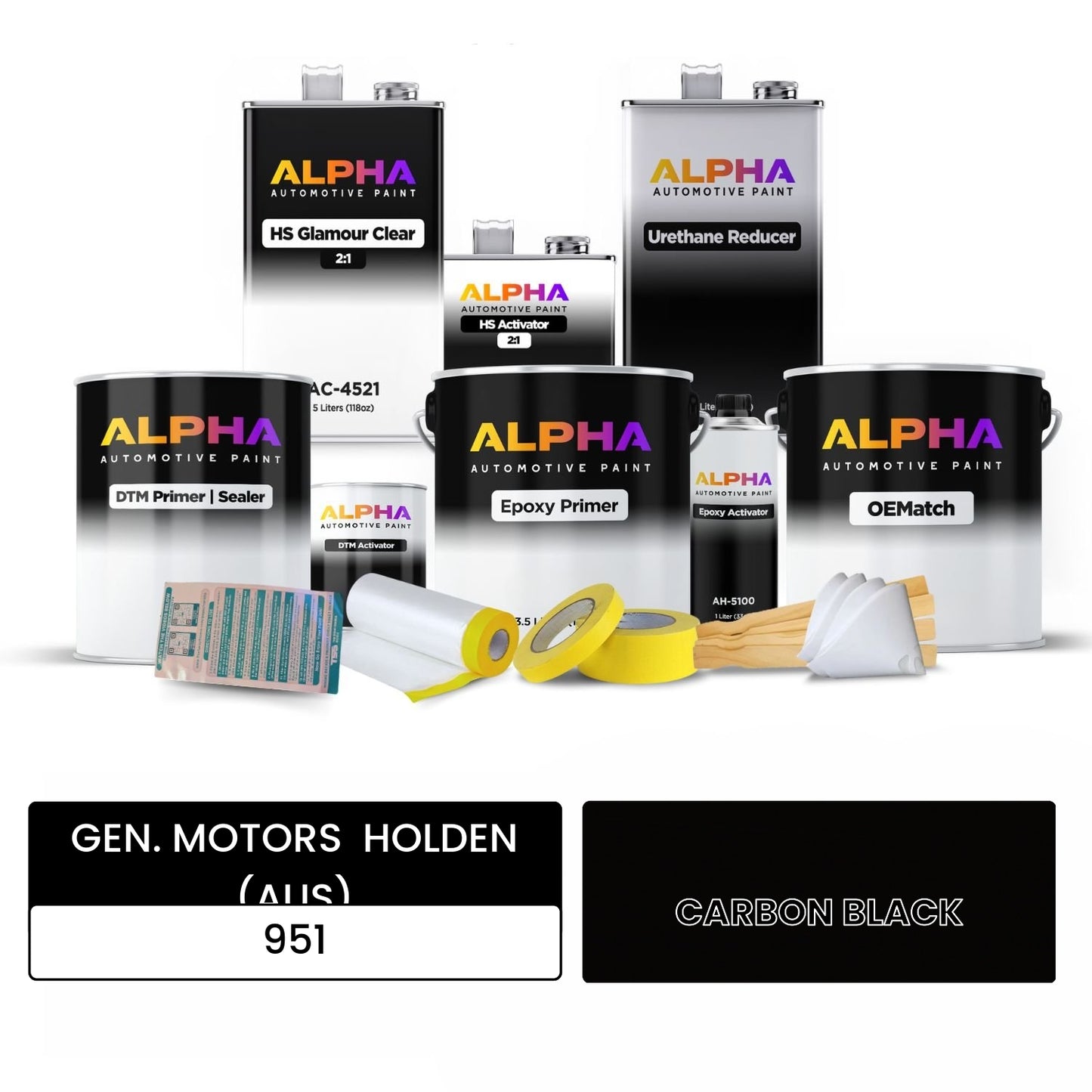 GEN. MOTORS HOLDEN (AUS) CARBON BLACK 951 OEMatch Vehicle Paint Kit