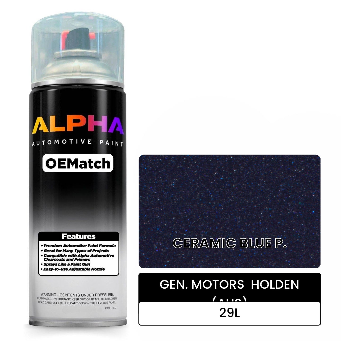 GEN. MOTORS HOLDEN (AUS) CERAMIC BLUE P. 29L OEMatch Spraycan