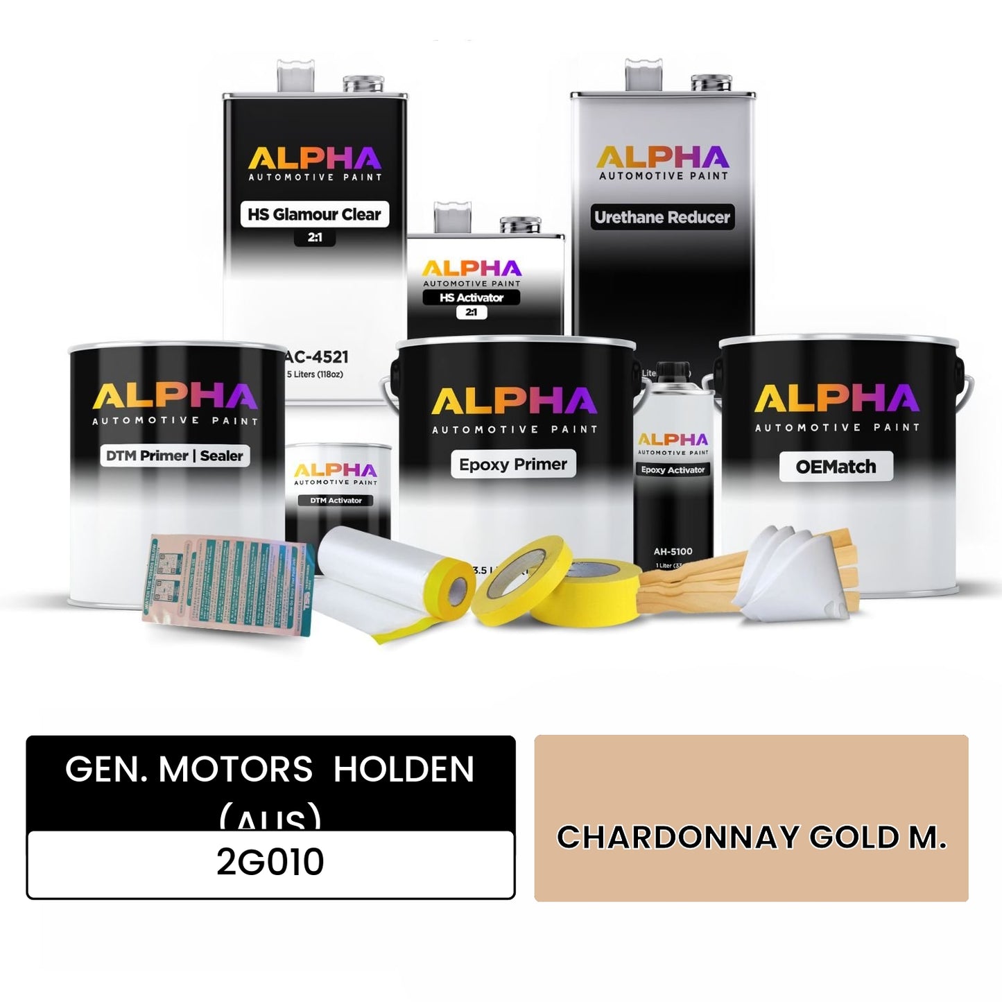 GEN. MOTORS HOLDEN (AUS) CHARDONNAY GOLD M. 2G010 OEMatch Vehicle Paint Kit