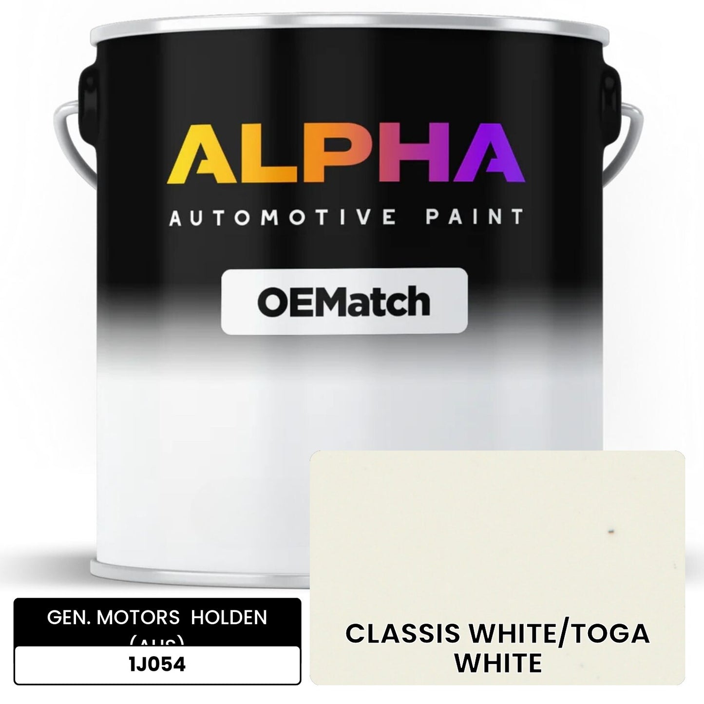 GEN. MOTORS HOLDEN (AUS) CLASSIS WHITE/TOGA WHITE 1J054 OEMatch Basecoat