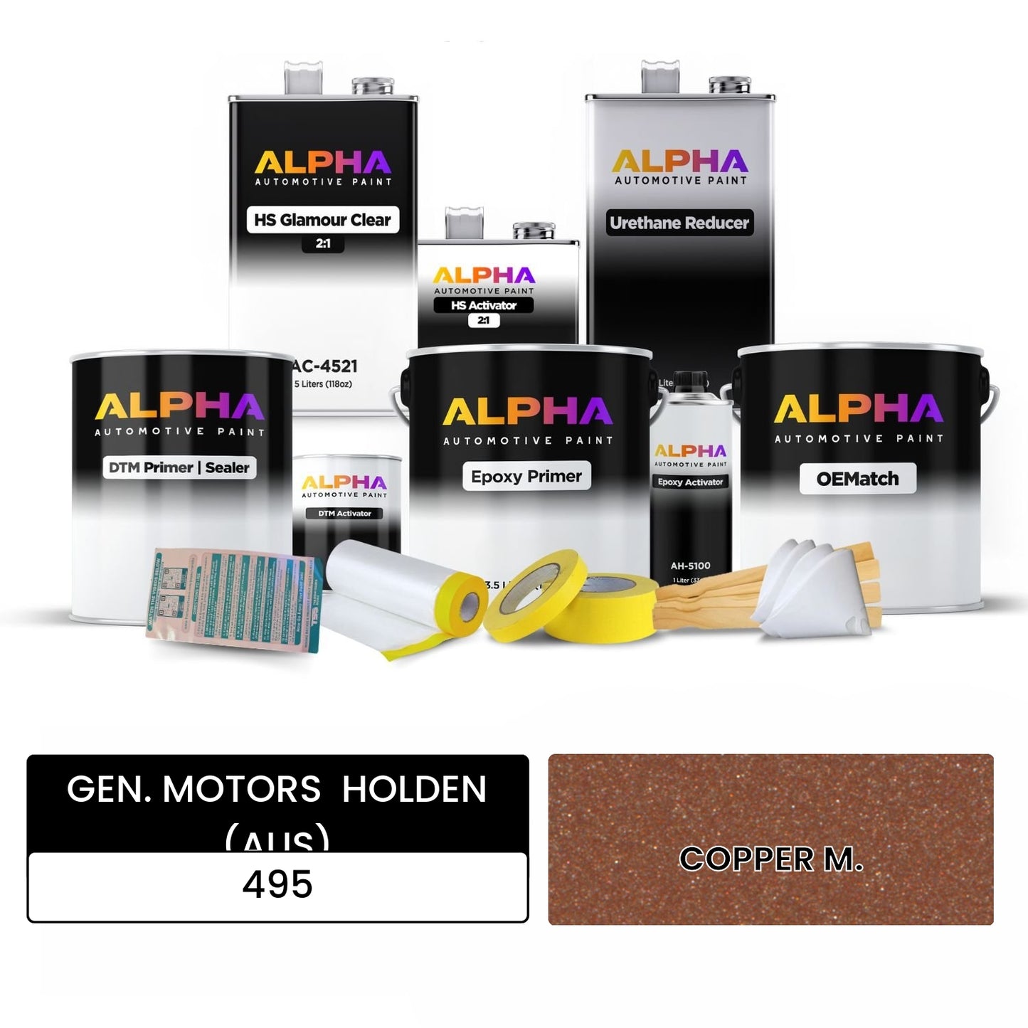 GEN. MOTORS HOLDEN (AUS) COPPER M. 495 OEMatch Vehicle Paint Kit