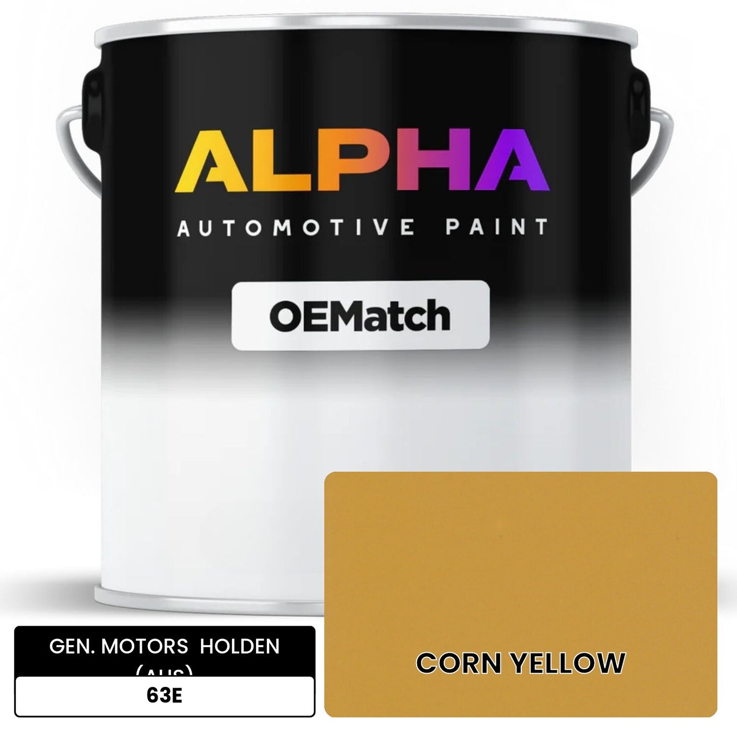 GEN. MOTORS HOLDEN (AUS) CORN YELLOW 63E OEMatch Basecoat