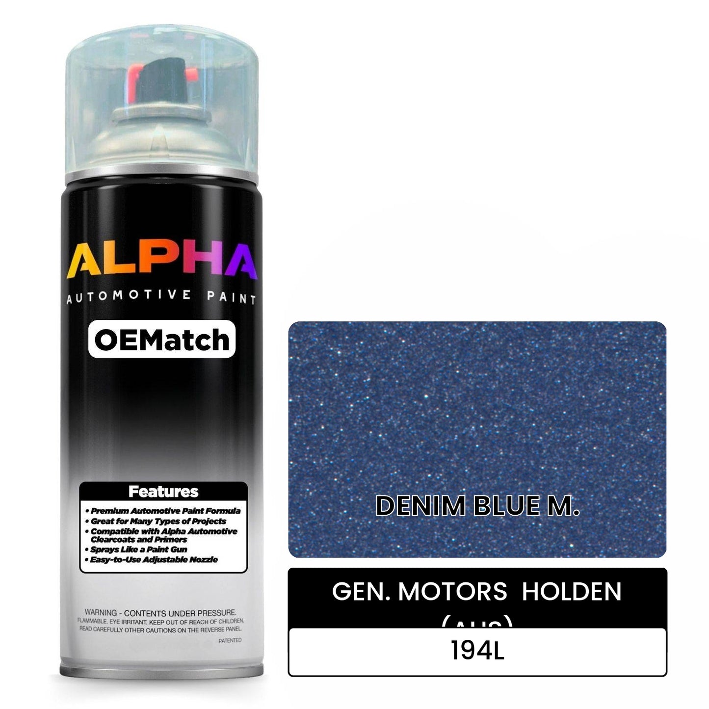 GEN. MOTORS HOLDEN (AUS) DENIM BLUE M. 194L OEMatch Spraycan