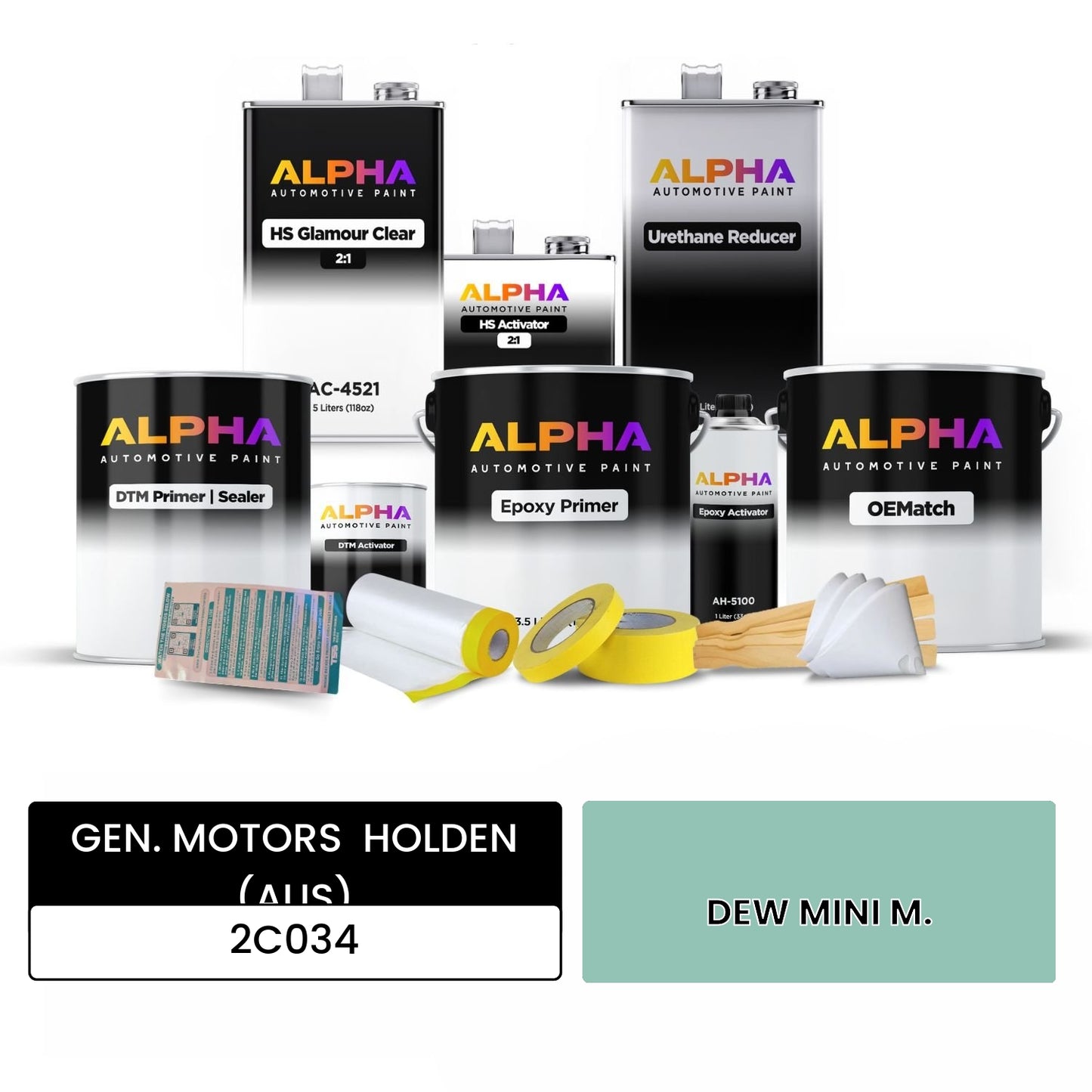 GEN. MOTORS HOLDEN (AUS) DEW MINI M. 2C034 OEMatch Vehicle Paint Kit