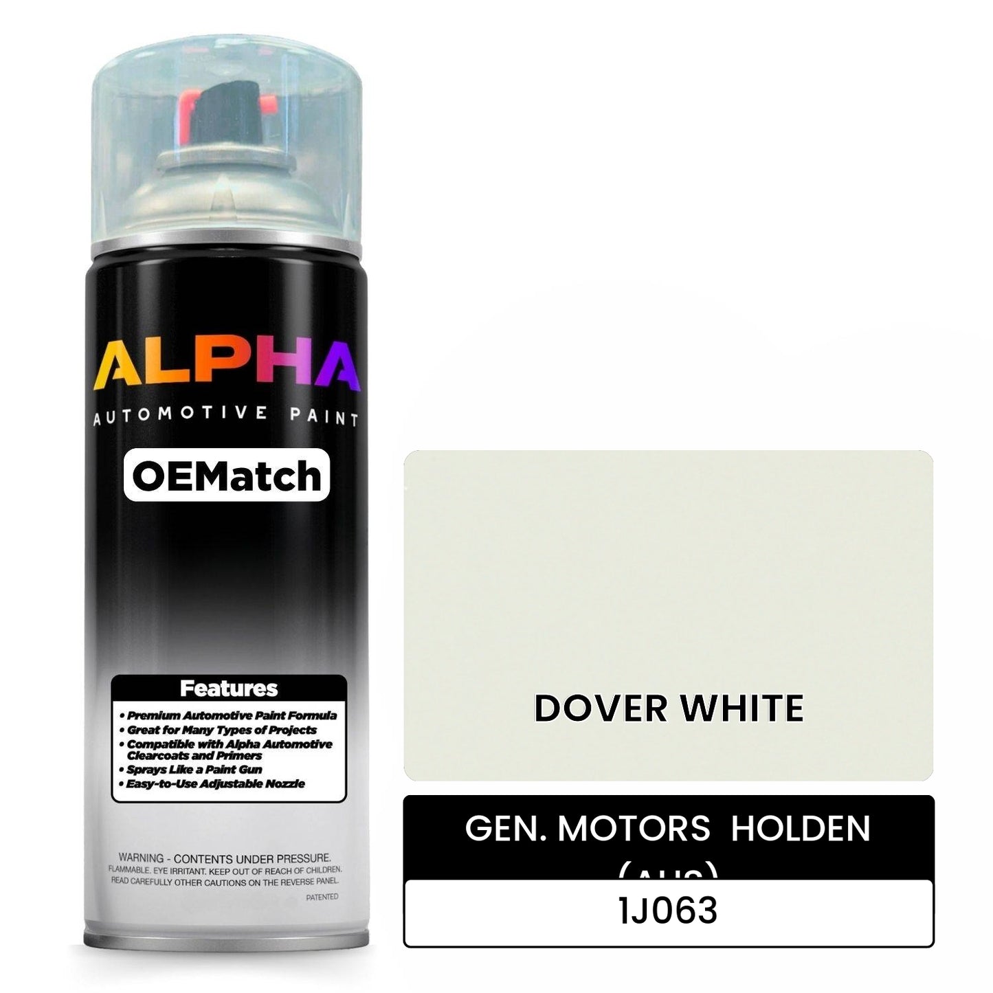 GEN. MOTORS HOLDEN (AUS) DOVER WHITE 1J063 OEMatch Spraycan