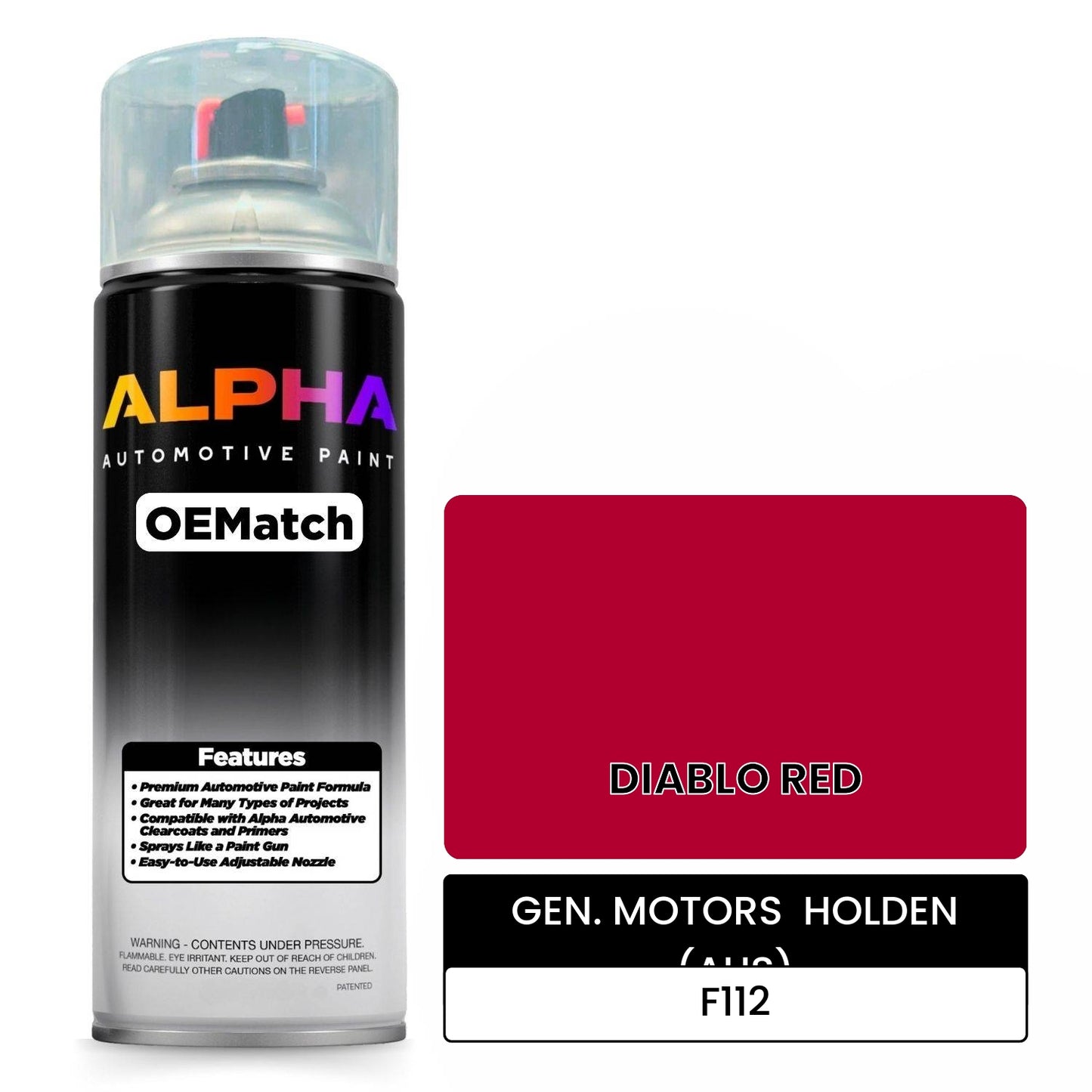 GEN. MOTORS HOLDEN (AUS) DIABLO RED F112 OEMatch Spraycan