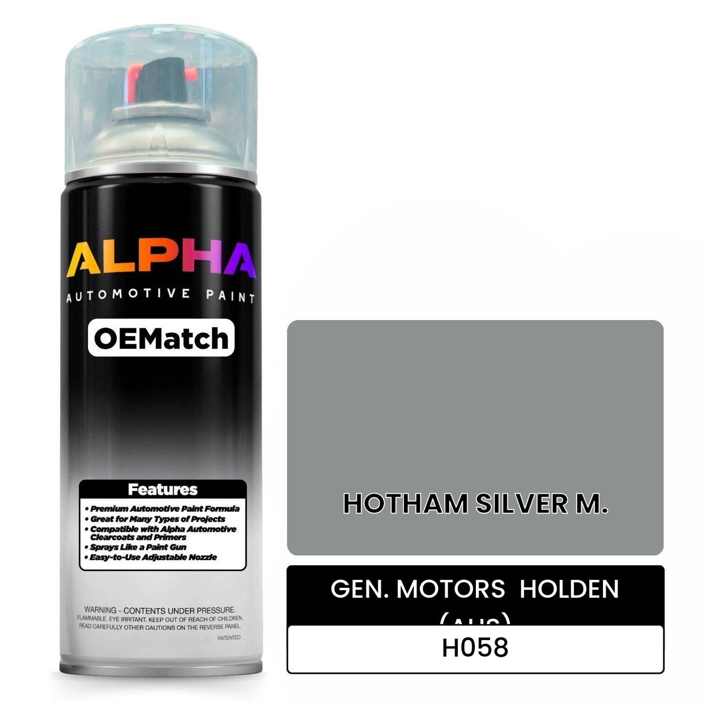 GEN. MOTORS HOLDEN (AUS) HOTHAM SILVER M. H058 OEMatch Spraycan