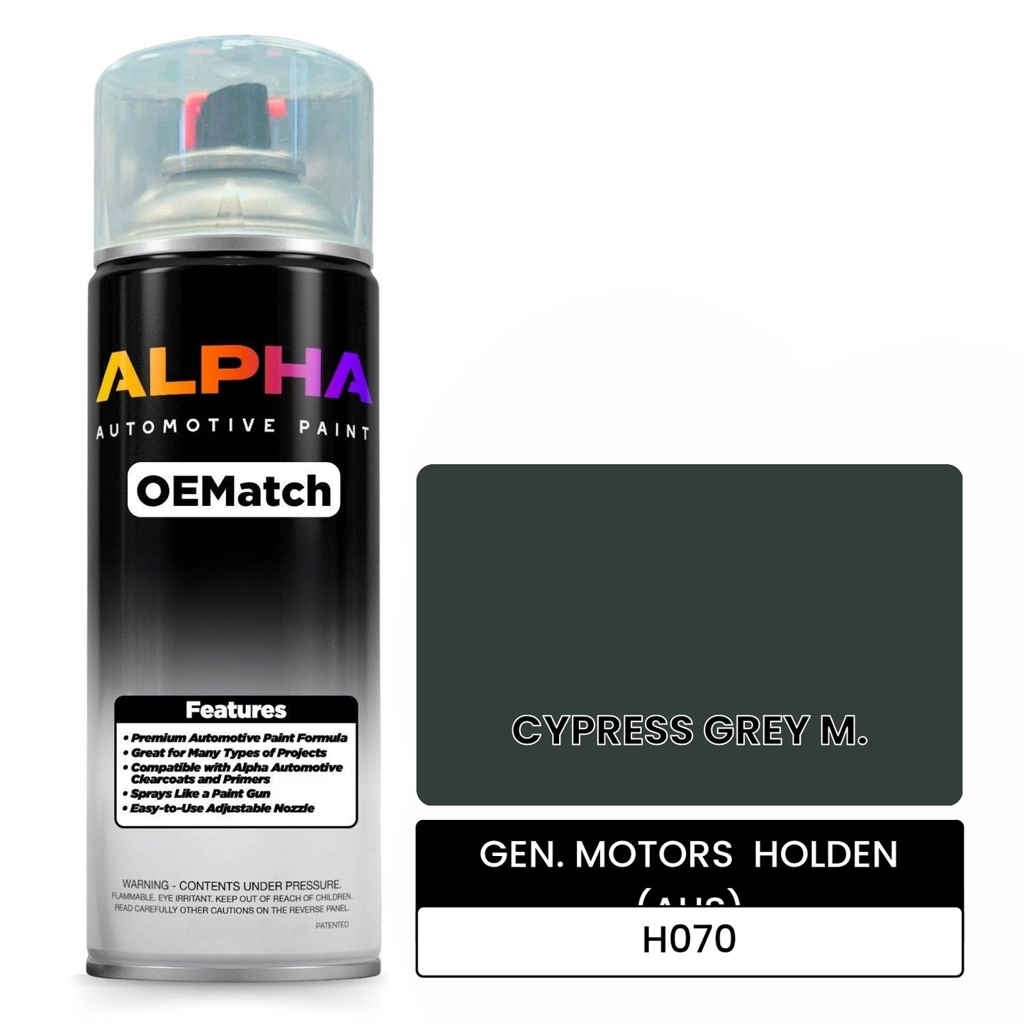 GEN. MOTORS HOLDEN (AUS) CYPRESS GREY M. H070 OEMatch Spraycan