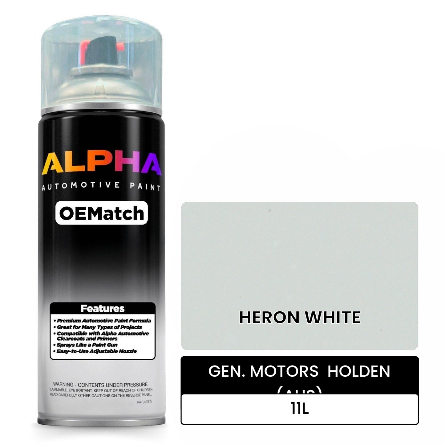 GEN. MOTORS HOLDEN (AUS) HERON WHITE 11L OEMatch Spraycan