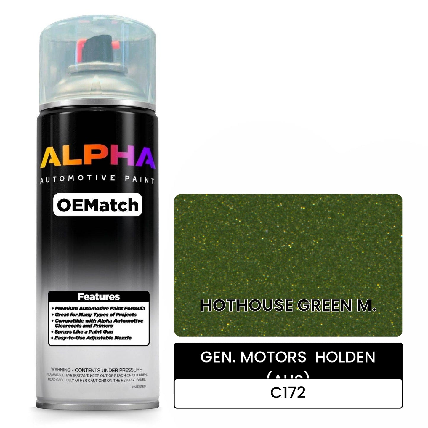 GEN. MOTORS HOLDEN (AUS) HOTHOUSE GREEN M. C172 OEMatch Spraycan