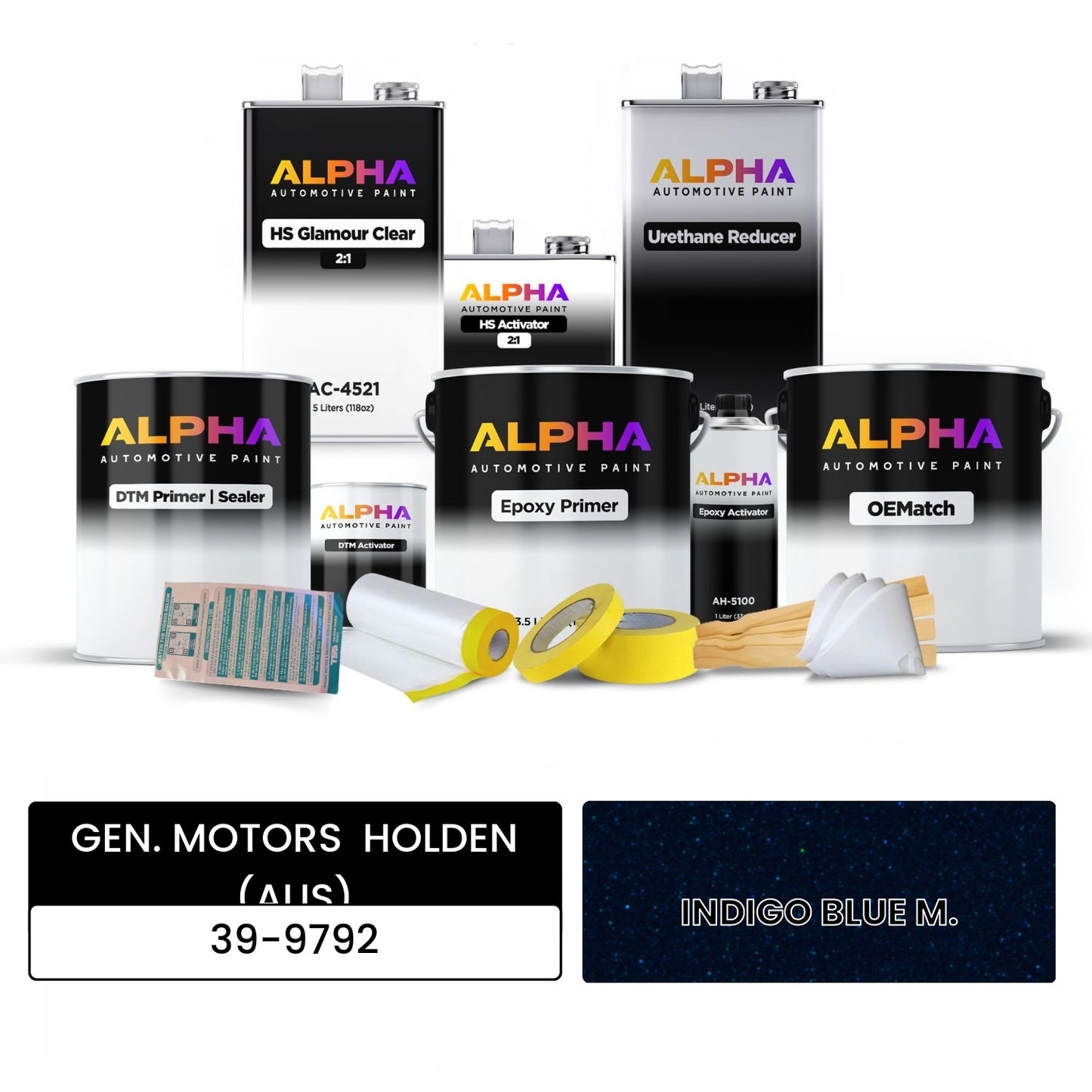 GEN. MOTORS HOLDEN (AUS) INDIGO BLUE M. 39-9792 OEMatch Vehicle Paint Kit