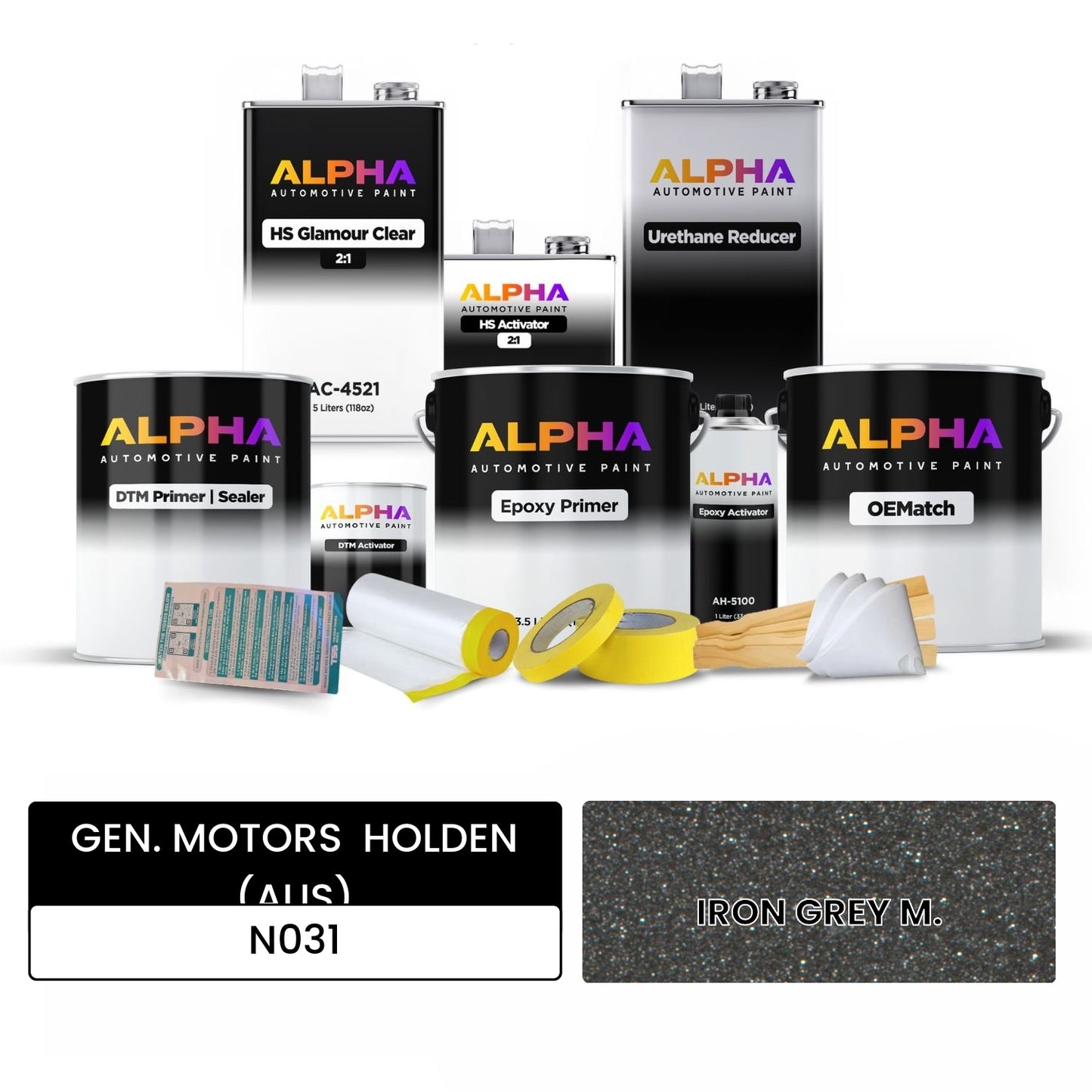 GEN. MOTORS HOLDEN (AUS) IRON GREY M. N031 OEMatch Vehicle Paint Kit