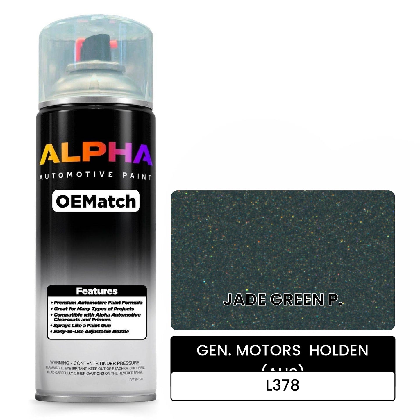 GEN. MOTORS HOLDEN (AUS) JADE GREEN P. L378 OEMatch Spraycan