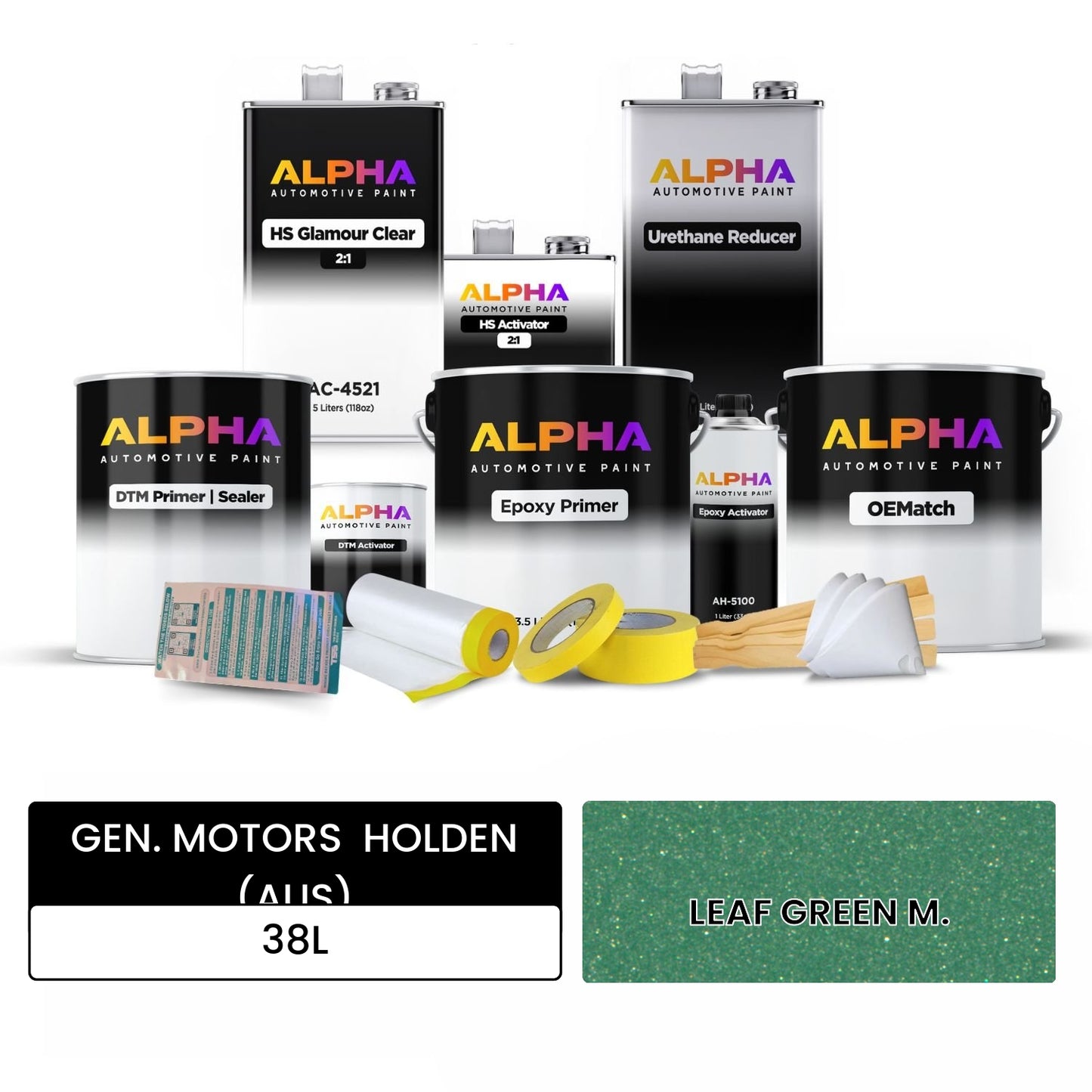 GEN. MOTORS HOLDEN (AUS) LEAF GREEN M. 38L OEMatch Vehicle Paint Kit
