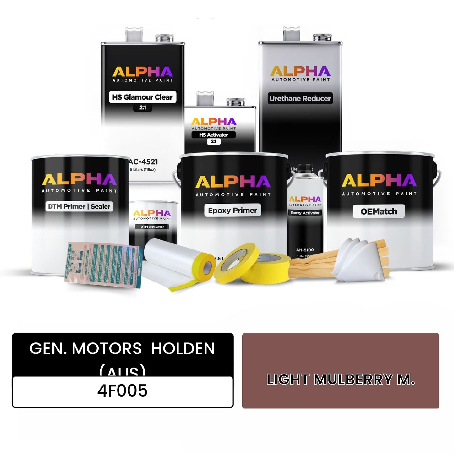 GEN. MOTORS HOLDEN (AUS) LIGHT MULBERRY M. 4F005 OEMatch Vehicle Paint Kit