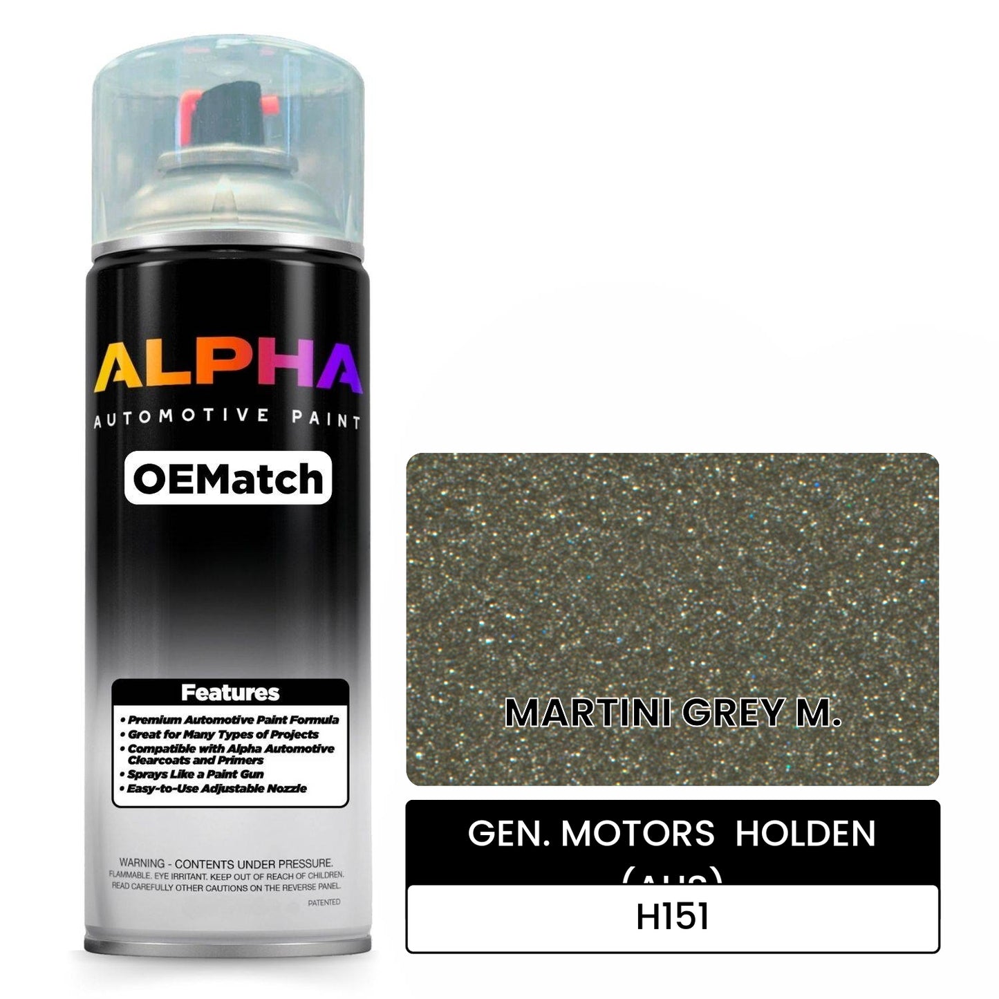 GEN. MOTORS HOLDEN (AUS) MARTINI GREY M. H151 OEMatch Spraycan