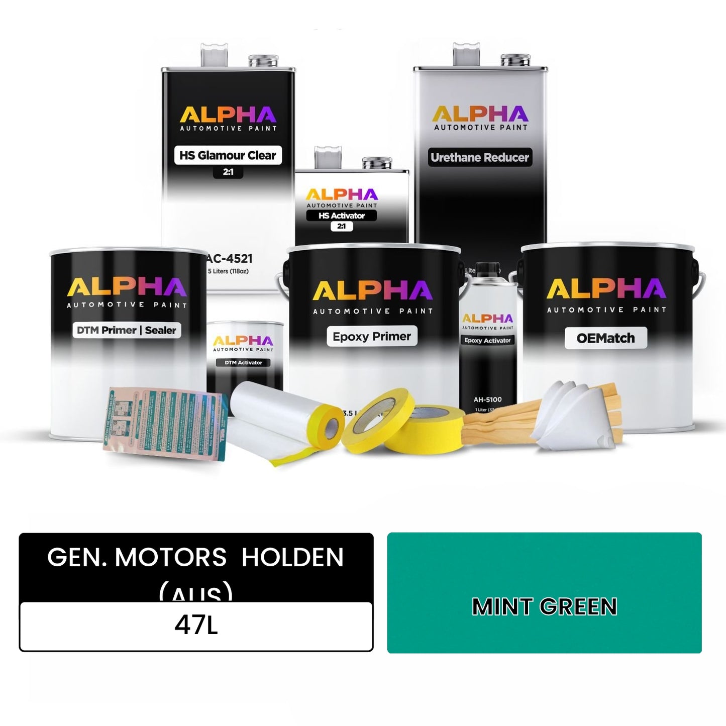 GEN. MOTORS HOLDEN (AUS) MINT GREEN 47L OEMatch Vehicle Paint Kit