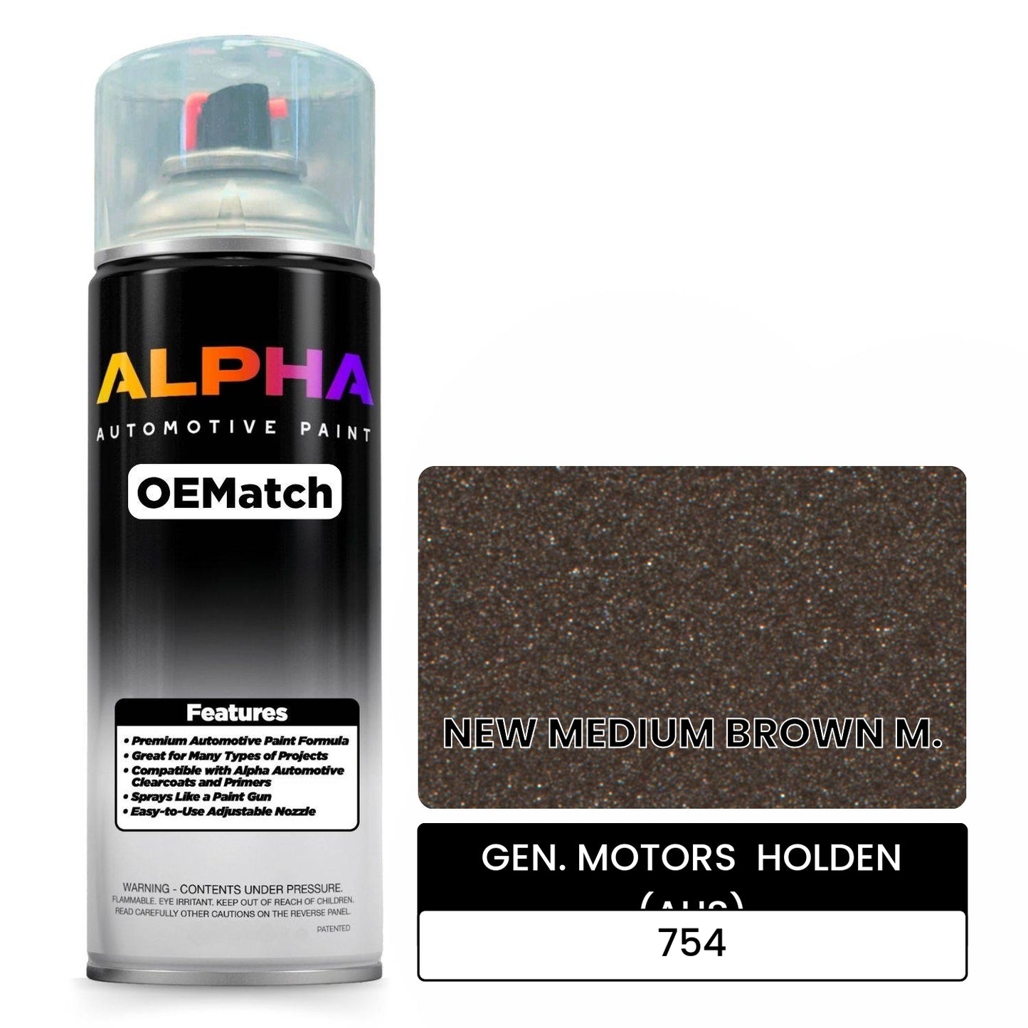 GEN. MOTORS HOLDEN (AUS) NEW MEDIUM BROWN M. 754 OEMatch Spraycan