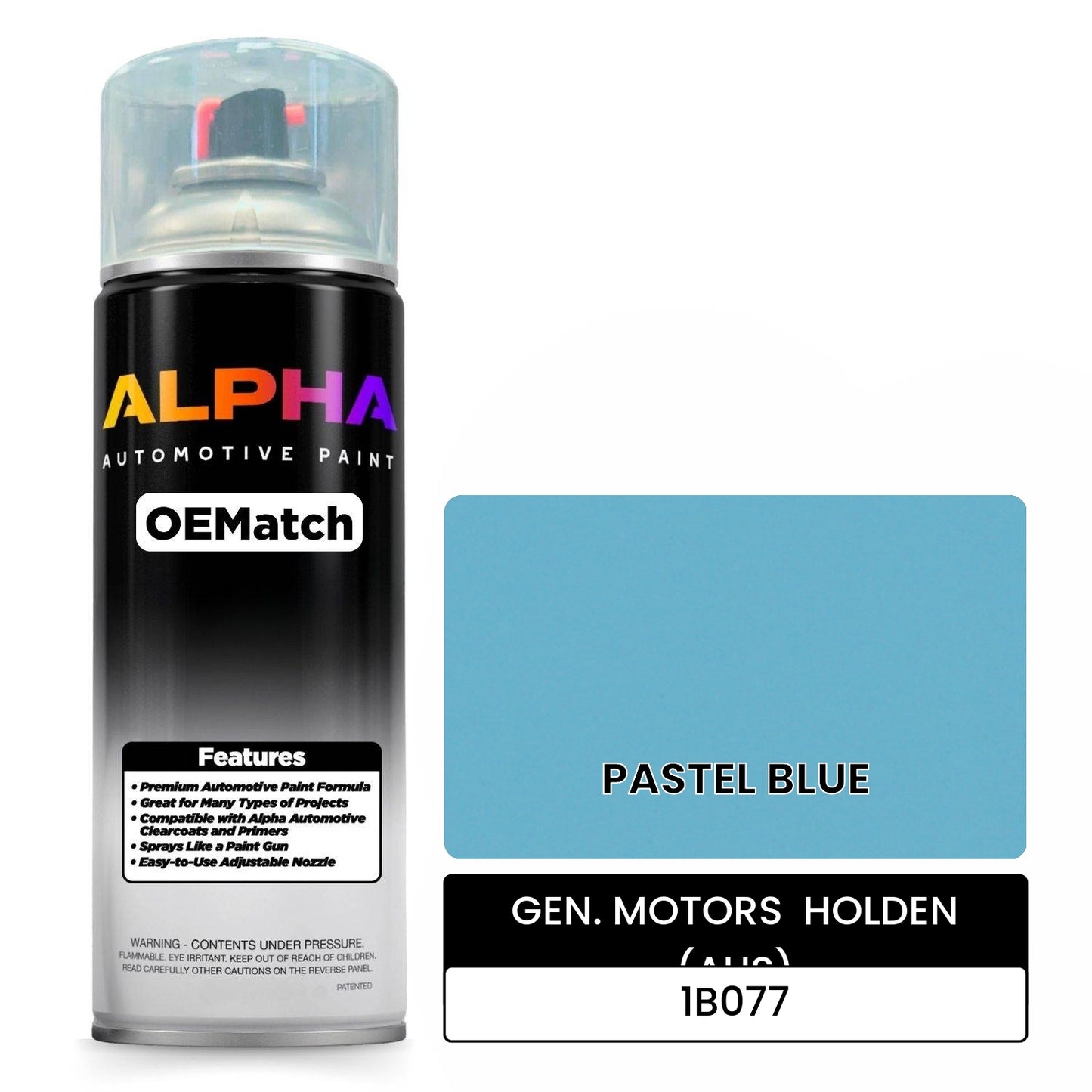 GEN. MOTORS HOLDEN (AUS) PASTEL BLUE 1B077 OEMatch Spraycan