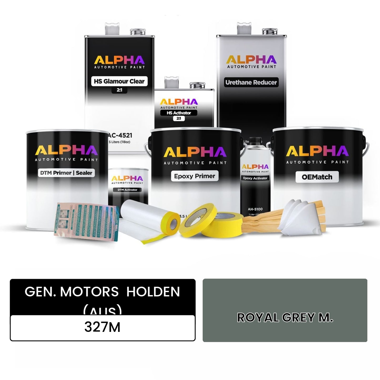 GEN. MOTORS HOLDEN (AUS) ROYAL GREY M. 327M OEMatch Vehicle Paint Kit