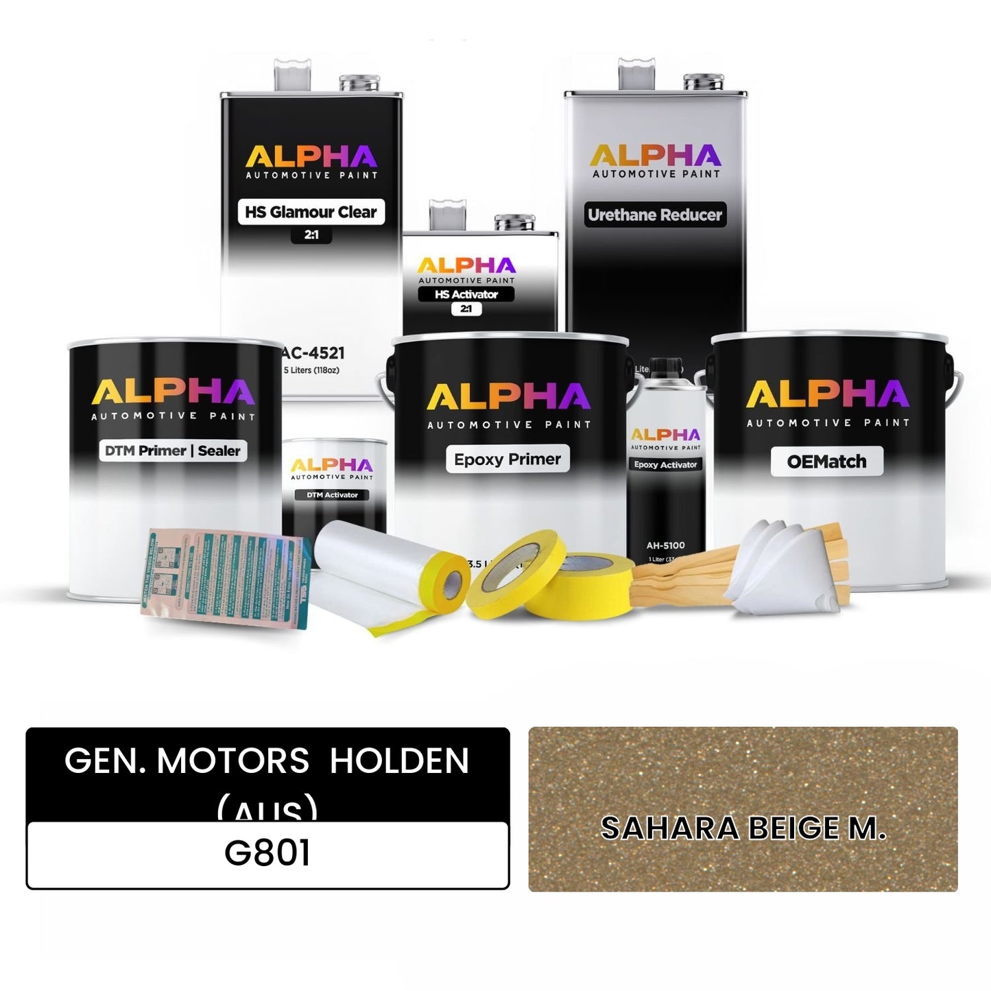 GEN. MOTORS HOLDEN (AUS) SAHARA BEIGE M. G801 OEMatch Vehicle Paint Kit