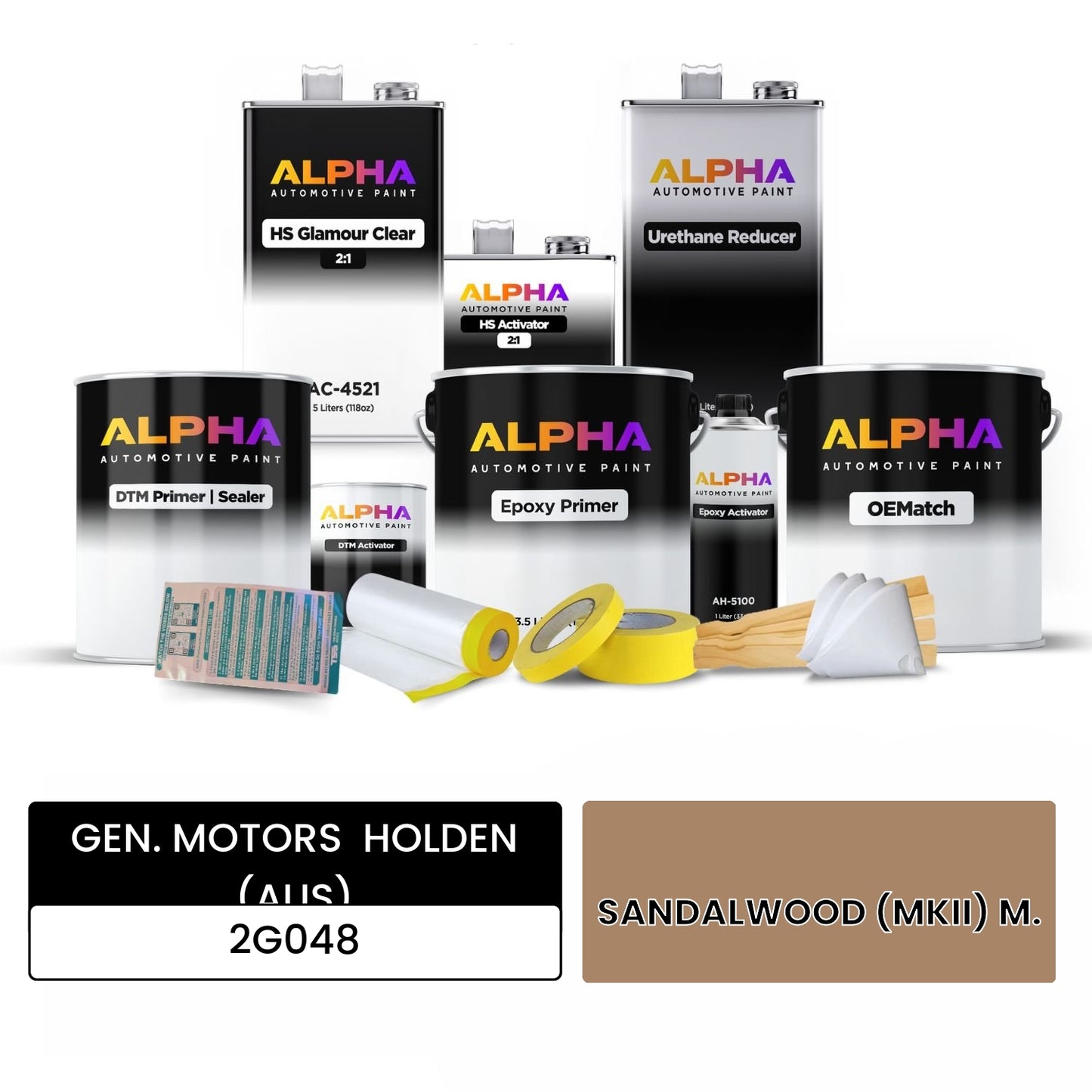 GEN. MOTORS HOLDEN (AUS) SANDALWOOD (MKII) M. 2G048 OEMatch Vehicle Paint Kit