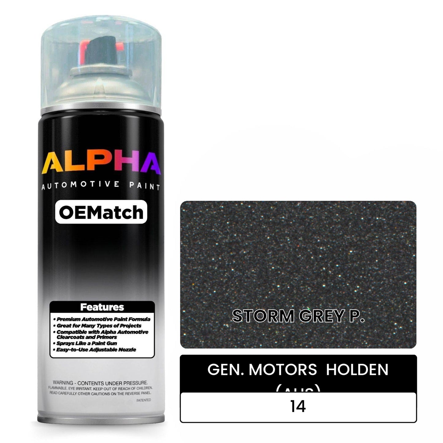 GEN. MOTORS HOLDEN (AUS) STORM GREY P. 14 OEMatch Spraycan