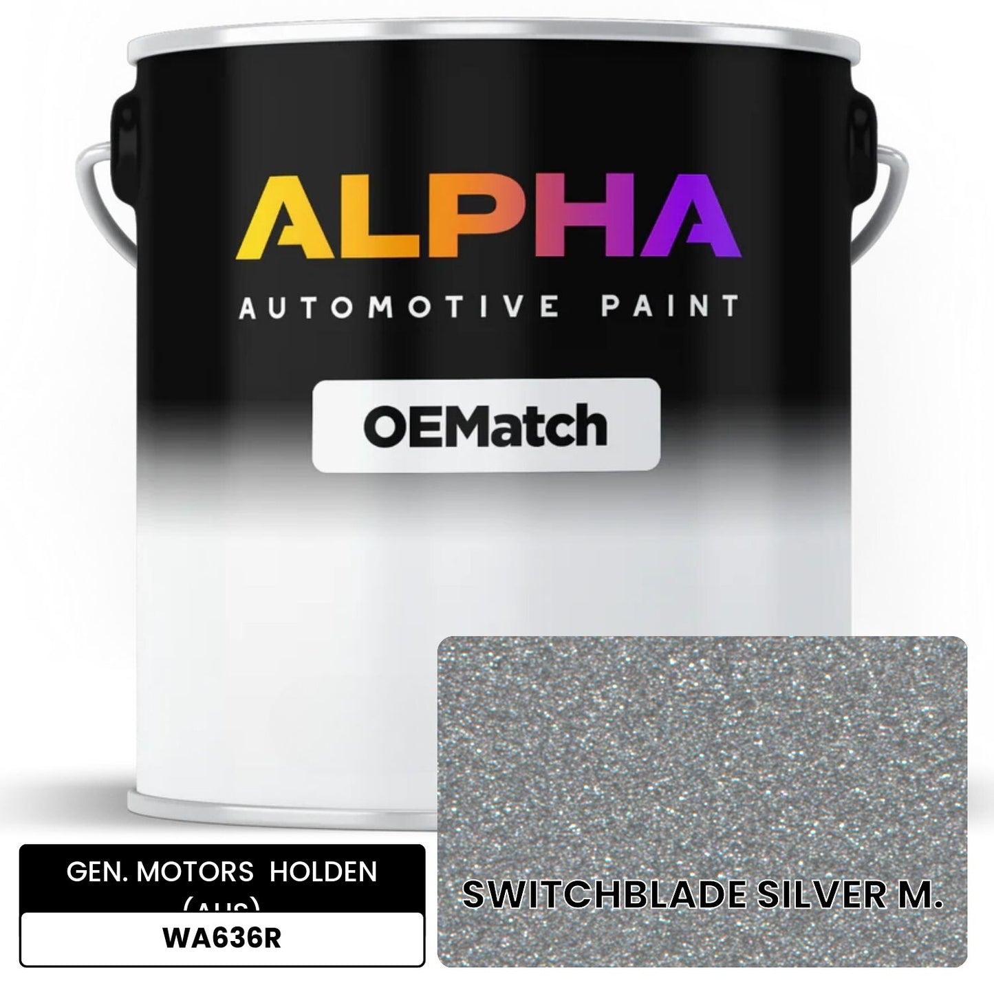 GEN. MOTORS HOLDEN (AUS) SWITCHBLADE SILVER M. WA636R OEMatch Basecoat