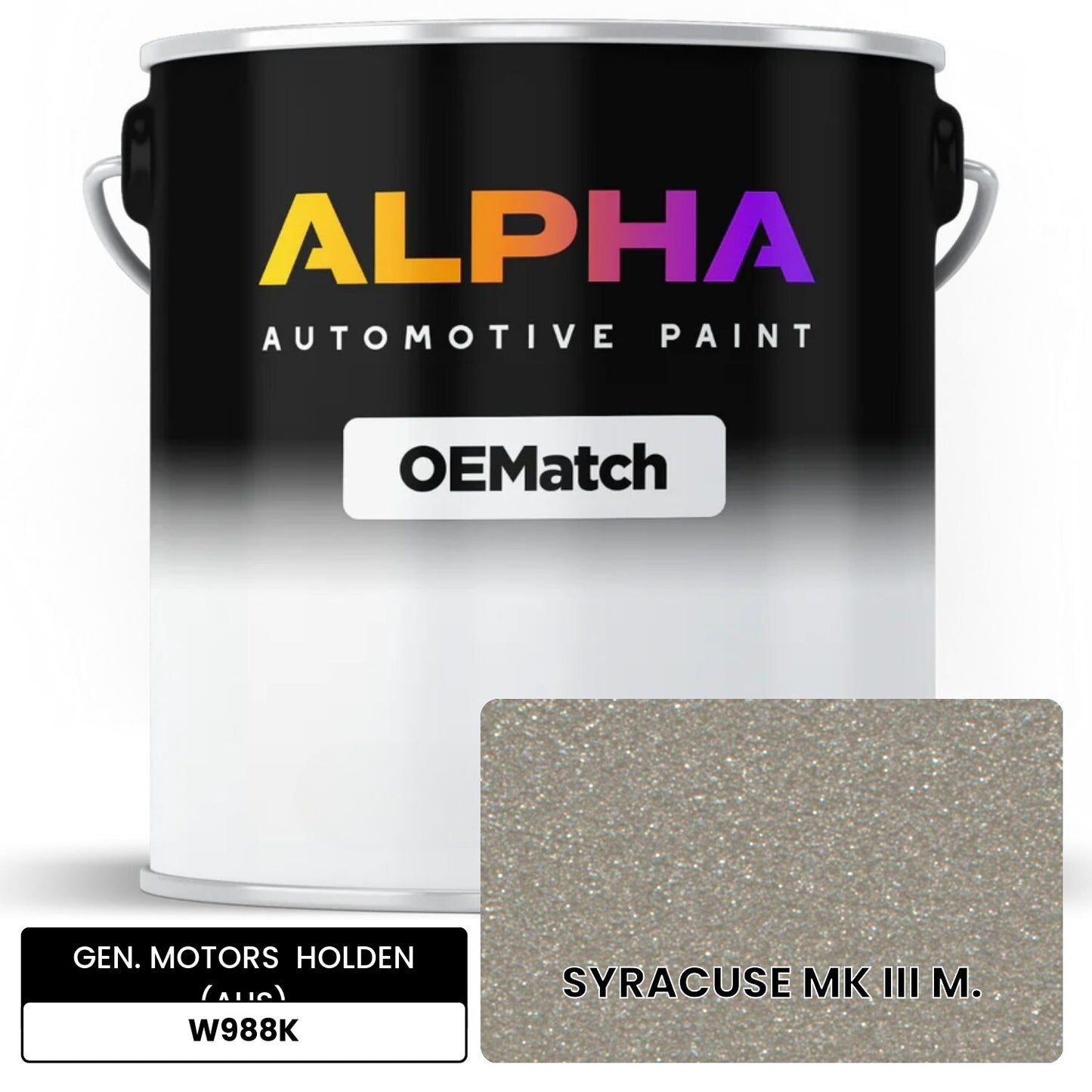 GEN. MOTORS HOLDEN (AUS) SYRACUSE MK III M. W988K OEMatch Basecoat