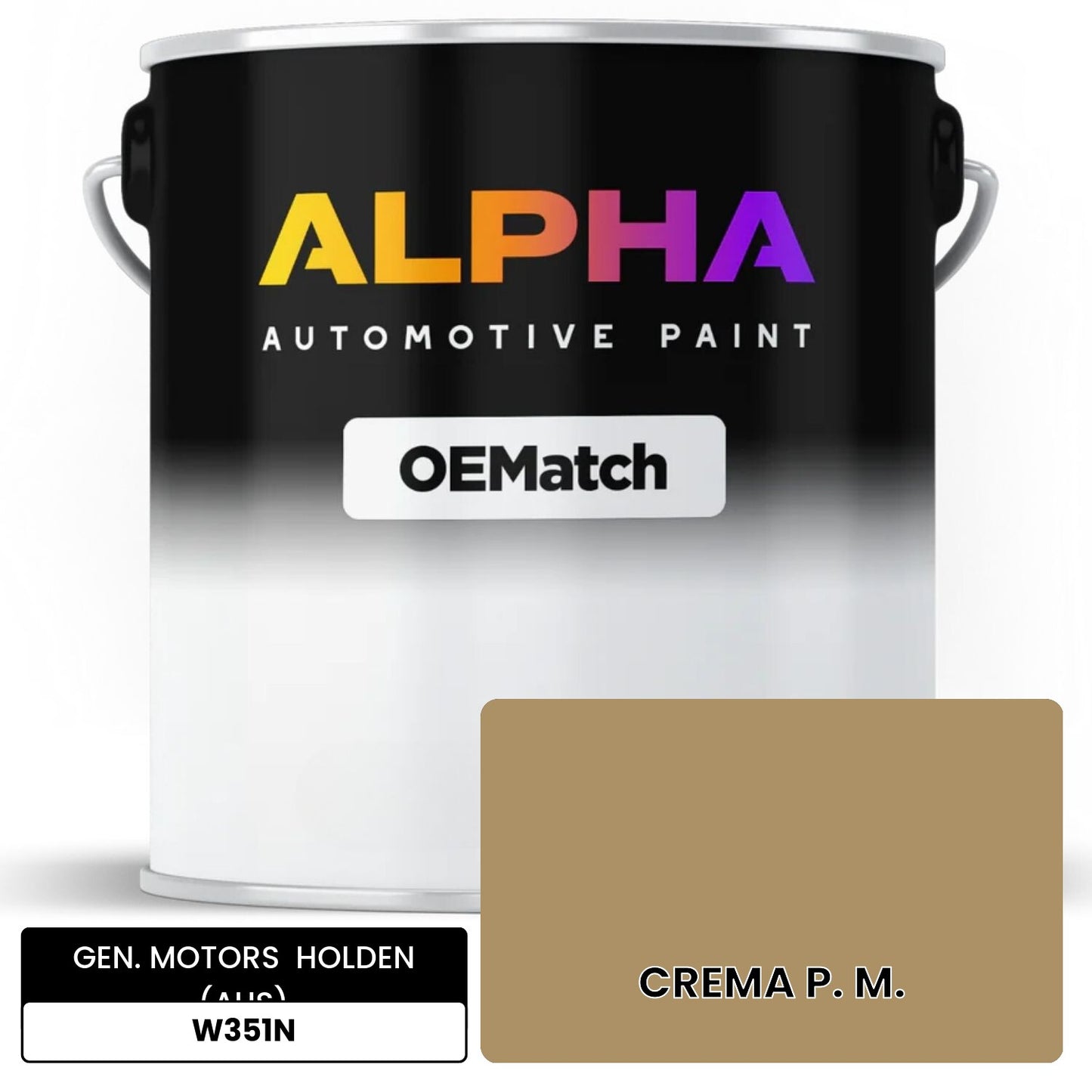 GEN. MOTORS HOLDEN (AUS) CREMA P. M. W351N OEMatch Basecoat