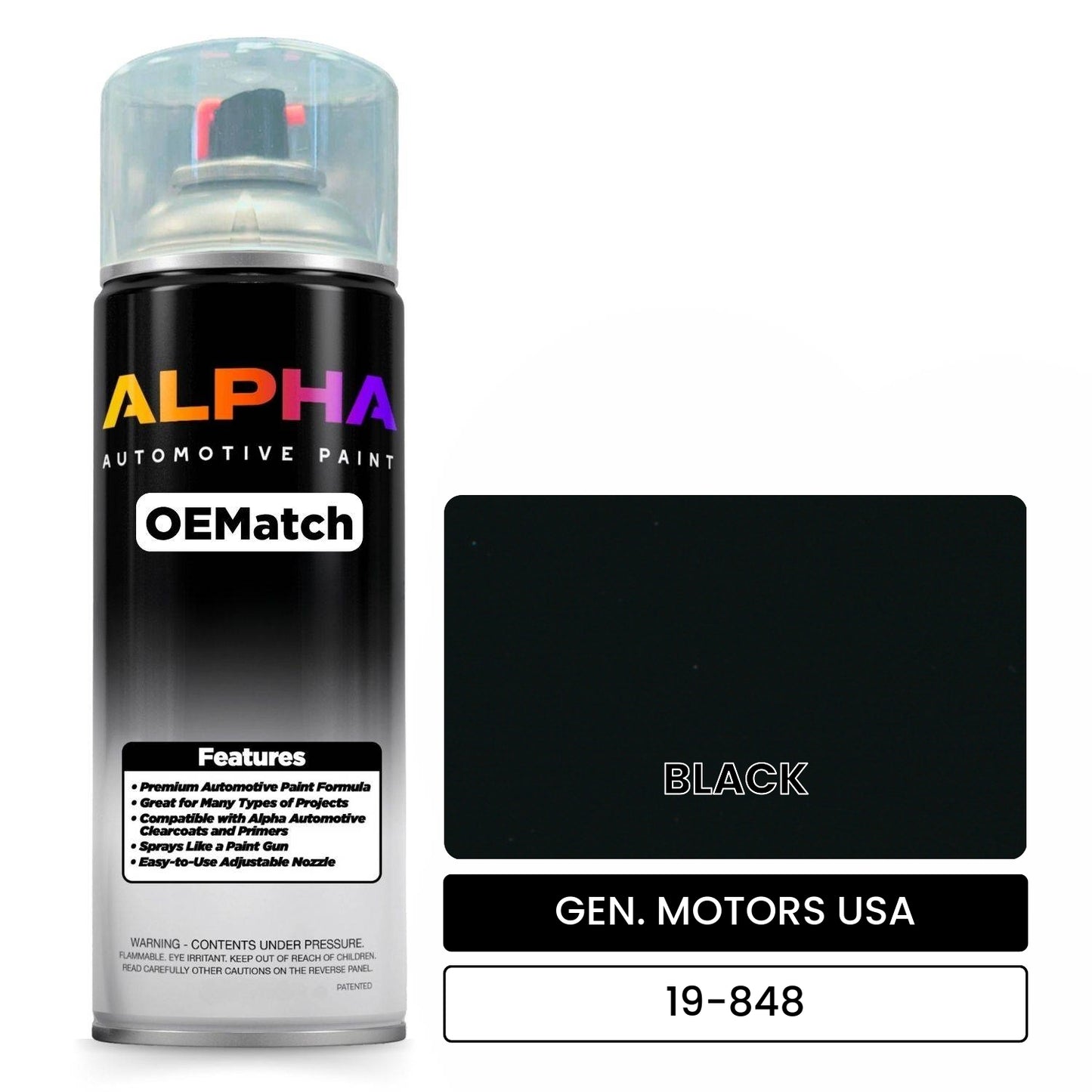 GEN. MOTORS USA BLACK 19-848 OEMatch Spraycan