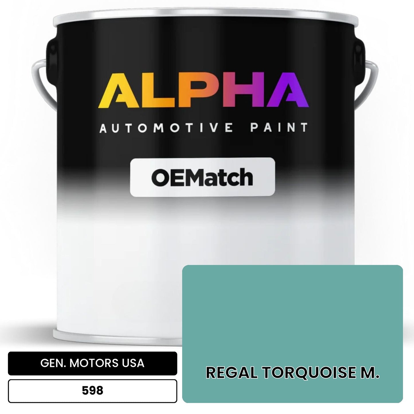 GEN. MOTORS USA REGAL TORQUOISE M. 598 OEMatch Basecoat