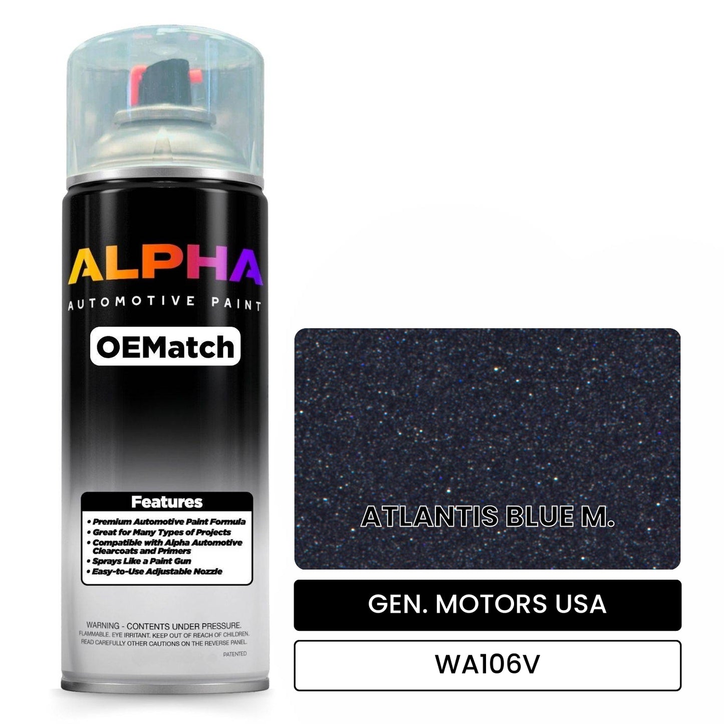 GEN. MOTORS USA ATLANTIS BLUE M. WA106V OEMatch Spraycan