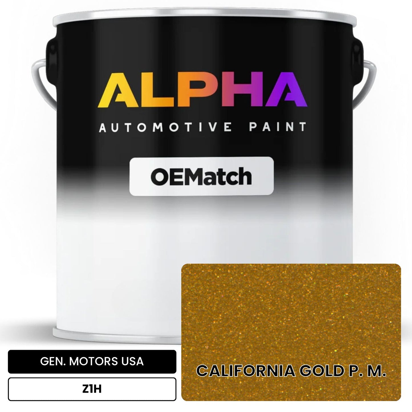 GEN. MOTORS USA CALIFORNIA GOLD P. M. Z1H OEMatch Basecoat