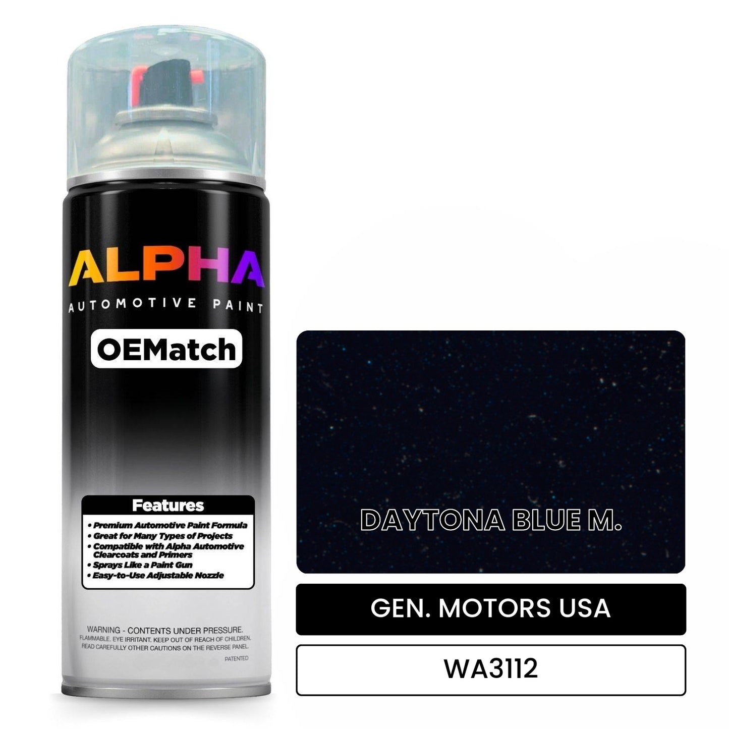 GEN. MOTORS USA DAYTONA BLUE M. WA3112 OEMatch Spraycan