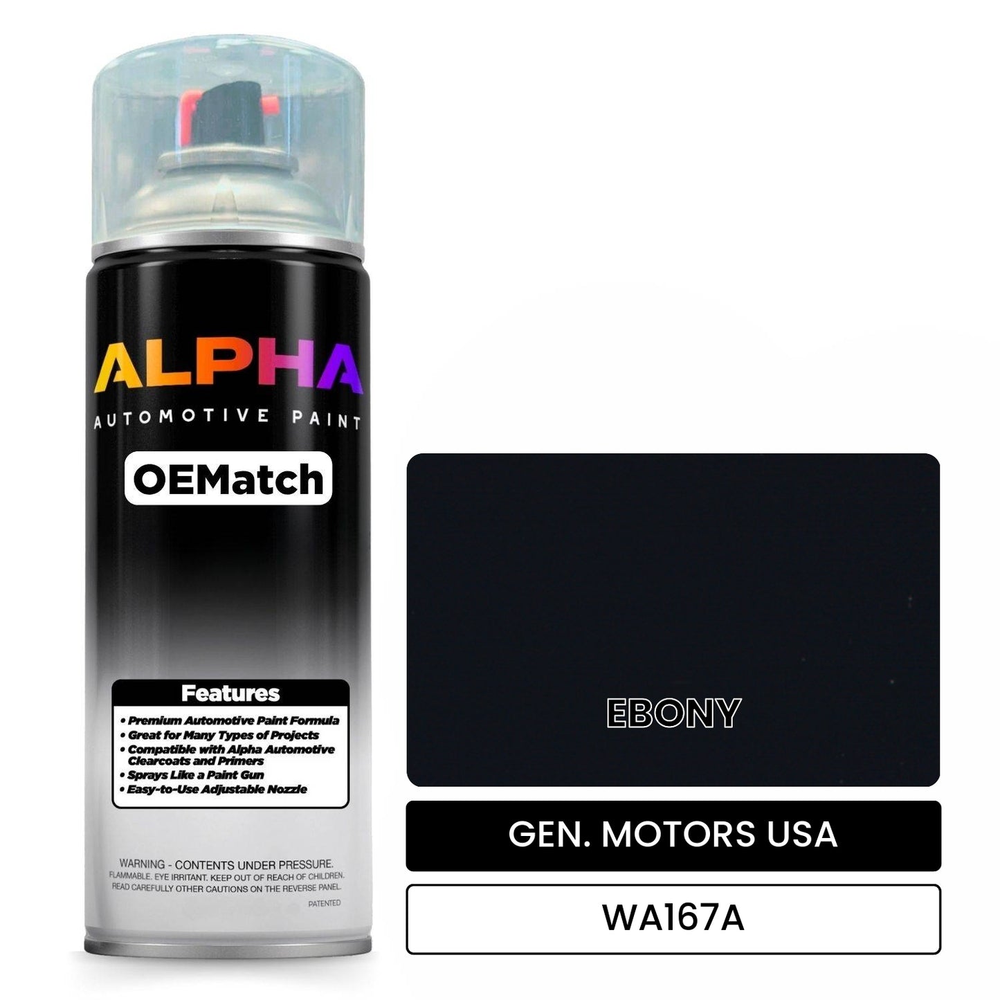 GEN. MOTORS USA EBONY WA167A OEMatch Spraycan